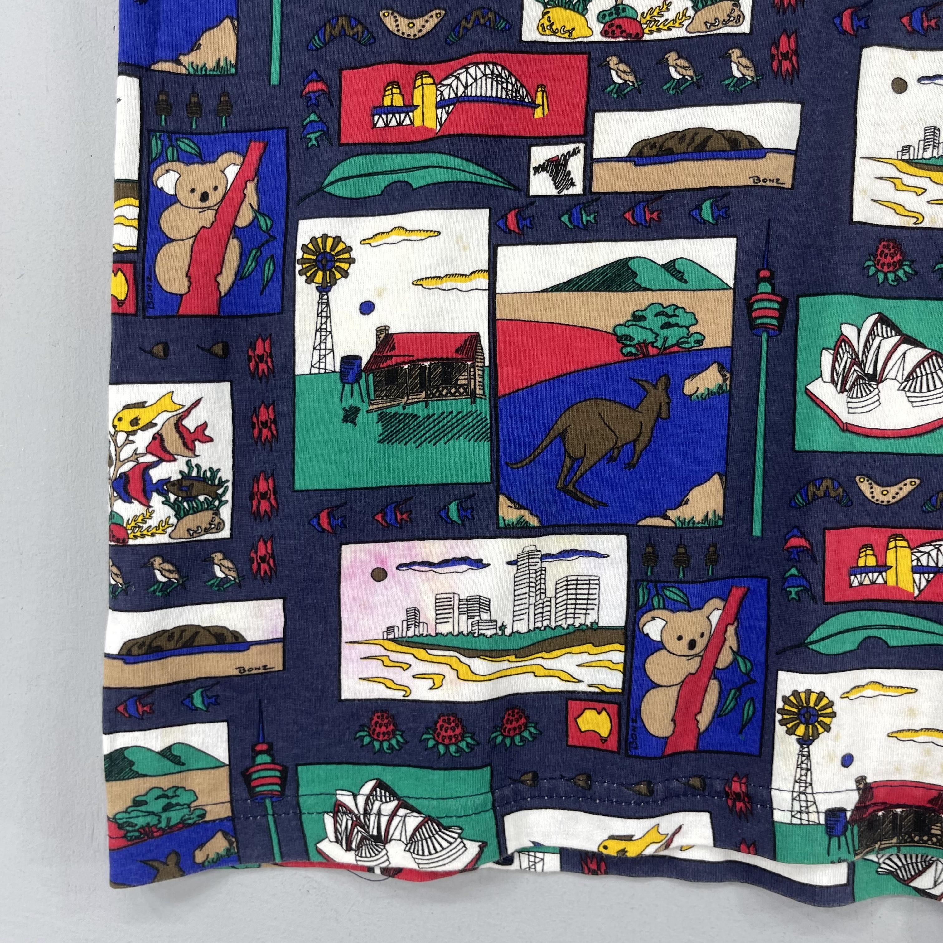 Vintage Vintage BONZO Pop Art Australia All Over Print Tshirt Size US L / EU 52-54 / 3 - 3 Thumbnail