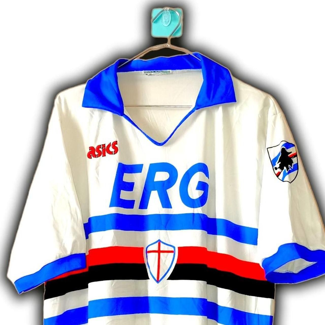 Asics Fc Sampdoria Italy 1990 1991 1992 Away Shirt Jersey Size US XL / EU 56 / 4 - 1 Thumbnail