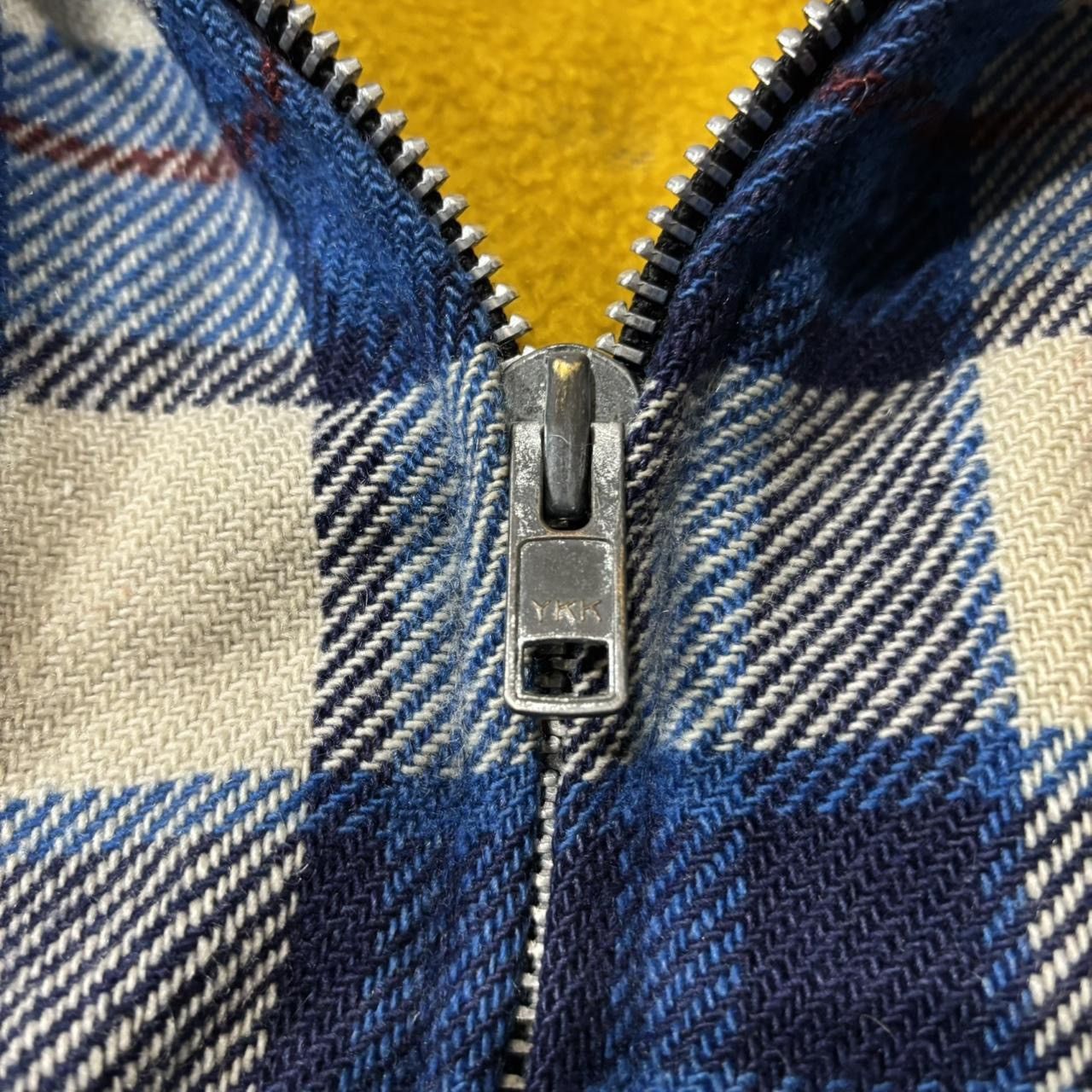 Vintage Vintage 70s Plaid Blue Wool Blend Full Zip Shacket Jacket Size US L / EU 52-54 / 3 - 4 Thumbnail