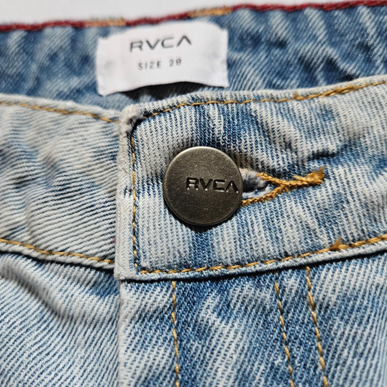 RVCA RVCA Coco Denim Jeans Light Wash Relaxed Fit Ripped Jeans 28 Size 28" / US 6 / IT 42 - 12 Thumbnail