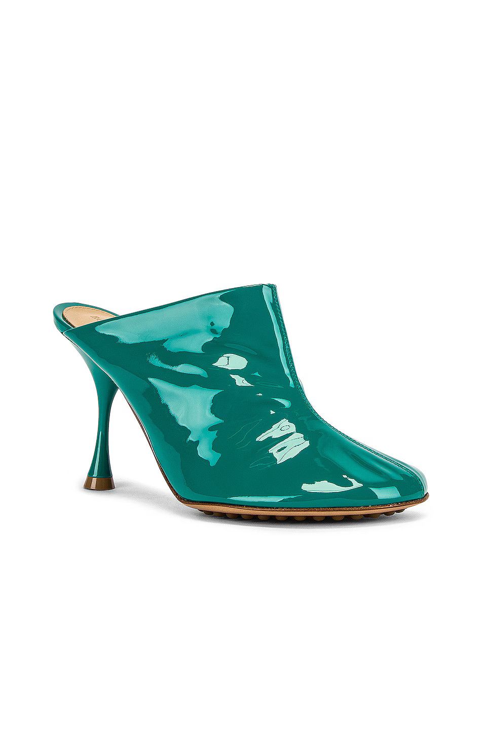Bottega Veneta o1y0725 Spool Heel Mules in Emerald Green Size US 7 / IT 37 - 2 Thumbnail