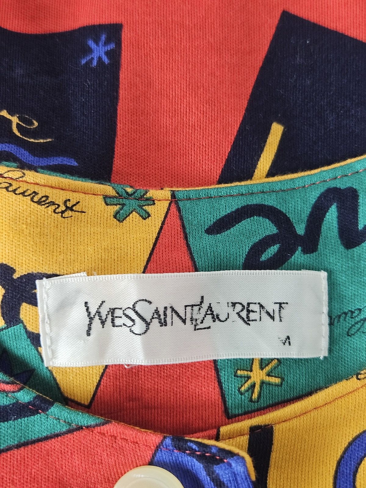 Yves Saint Laurent Yves Saint Laurent YSL 1990s Love fullprint shirt Size M / US 6-8 / IT 42-44 - 4 Thumbnail