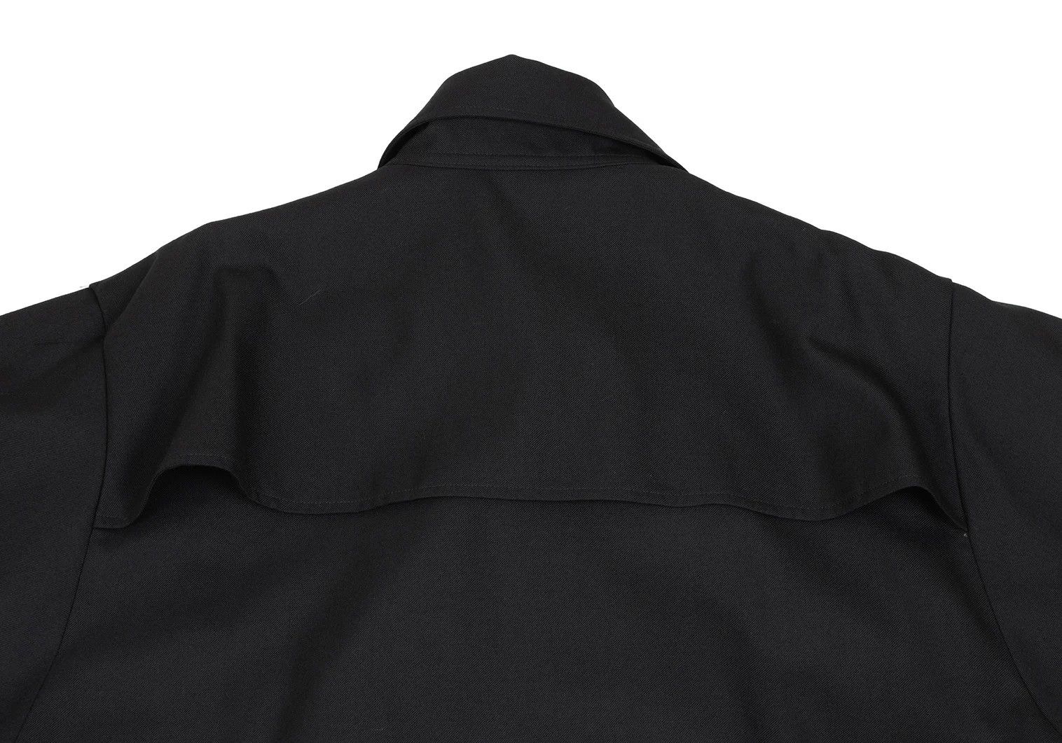 Yohji Yamamoto Wool-Poly Gabardine Trench Cape Coat in Black Size 3 Size US L / EU 52-54 / 3 - 18 Thumbnail