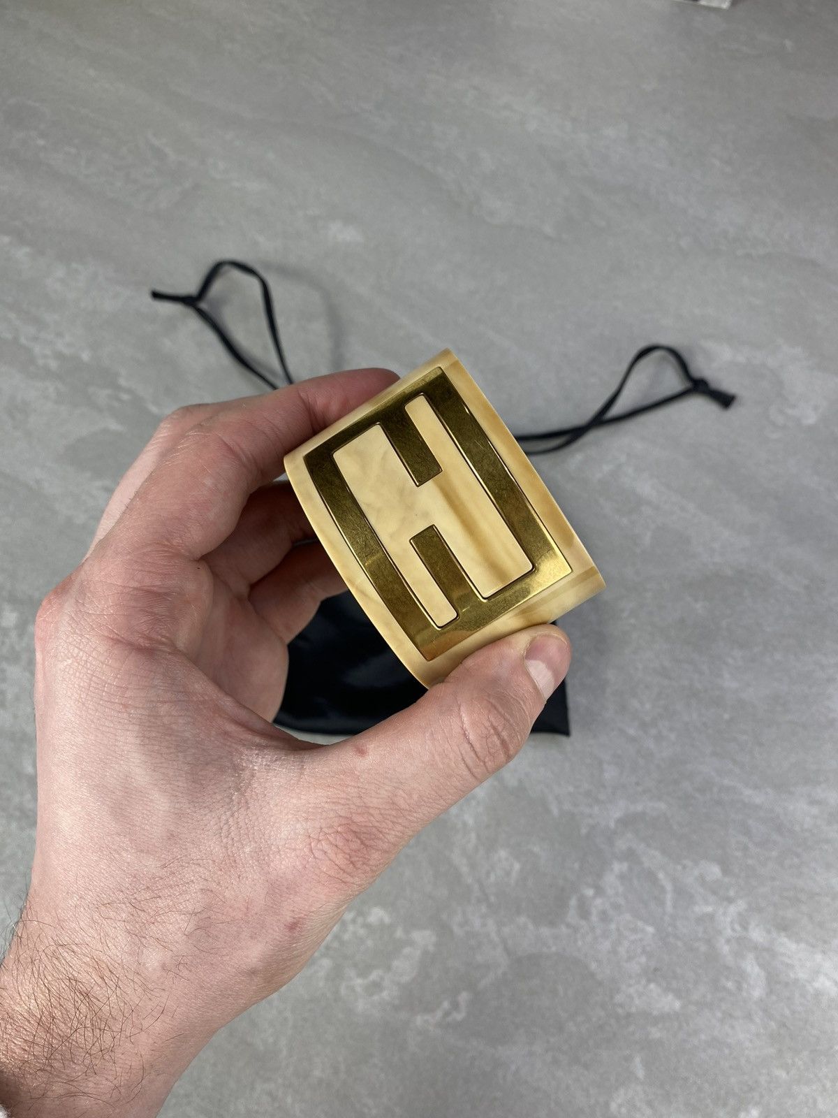 Fendi Fendi 2009 BRACCIALE FOREVER PLEXI WOOD/COFFEE CUFF BRACELET Size ONE SIZE - 10 Thumbnail
