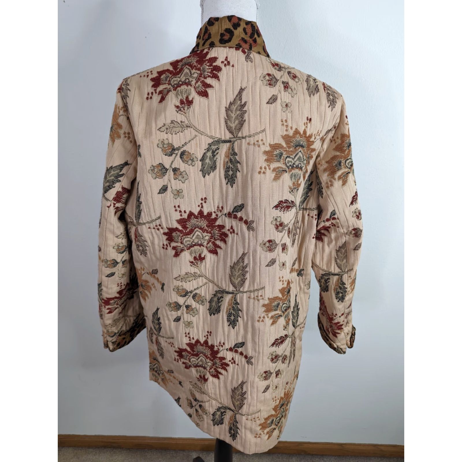 Laura Ashley VINTAGE Laura Ashley Patchwork Lagenlook Open Front Long Duster Coat Blazer M Beige Women Shirt? Size M / US 6-8 / IT 42-44 - 3 Thumbnail