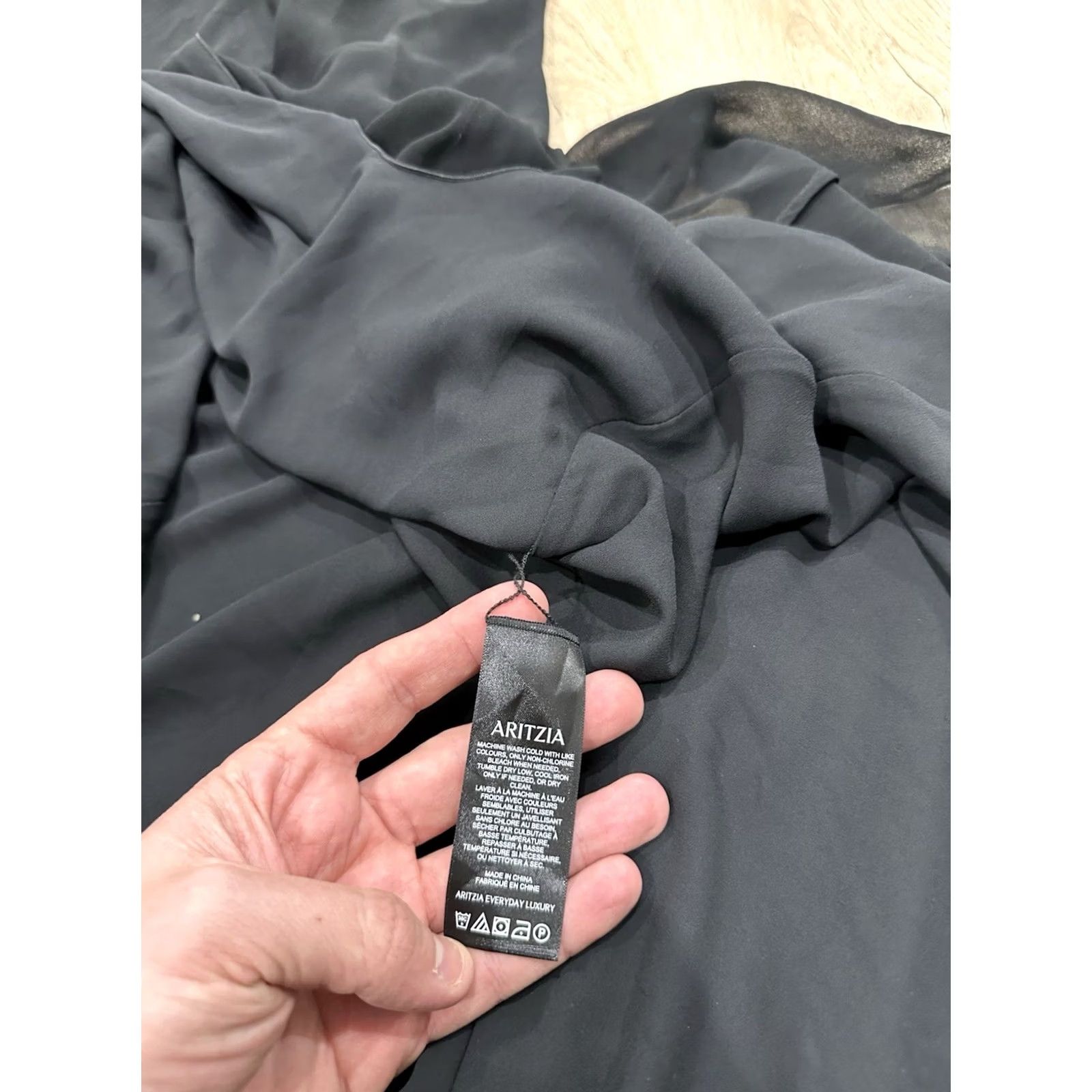 Aritzia NWT Aritzia Wilfred Engage Dress Black Rosette Chiffon Medium Midi XL Size XL / US 12-14 / IT 48-50 - 5 Thumbnail