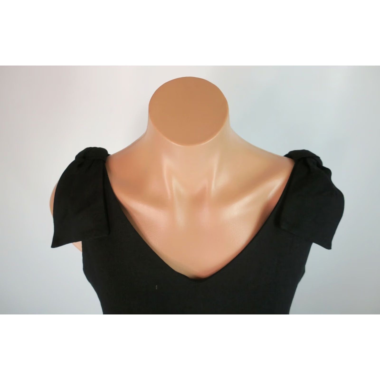 Vintage Vintage Lanz Originals Dress Sz 6 Black Fit flare LBD Bow Strap 1950s Size M / US 6-8 / IT 42-44 - 7 Thumbnail