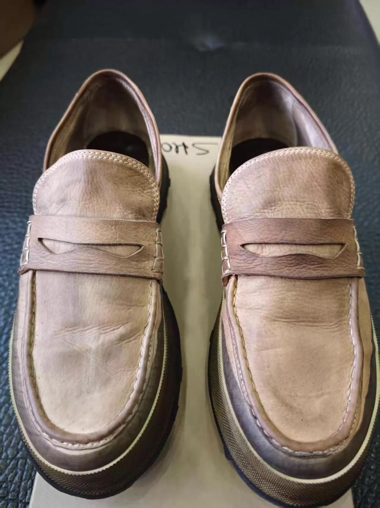 Shoto SHOTO 9804 Washed Distressed Loafer 41 (1.5-2 Up) Near New Size US 8 / EU 41 - 1 Thumbnail