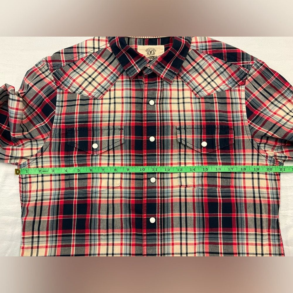 Other ROEBUCK & CO Vtg Red Plaid Western Yoke Pearl Snap Shirt Size US M / EU 48-50 / 2 - 6 Thumbnail