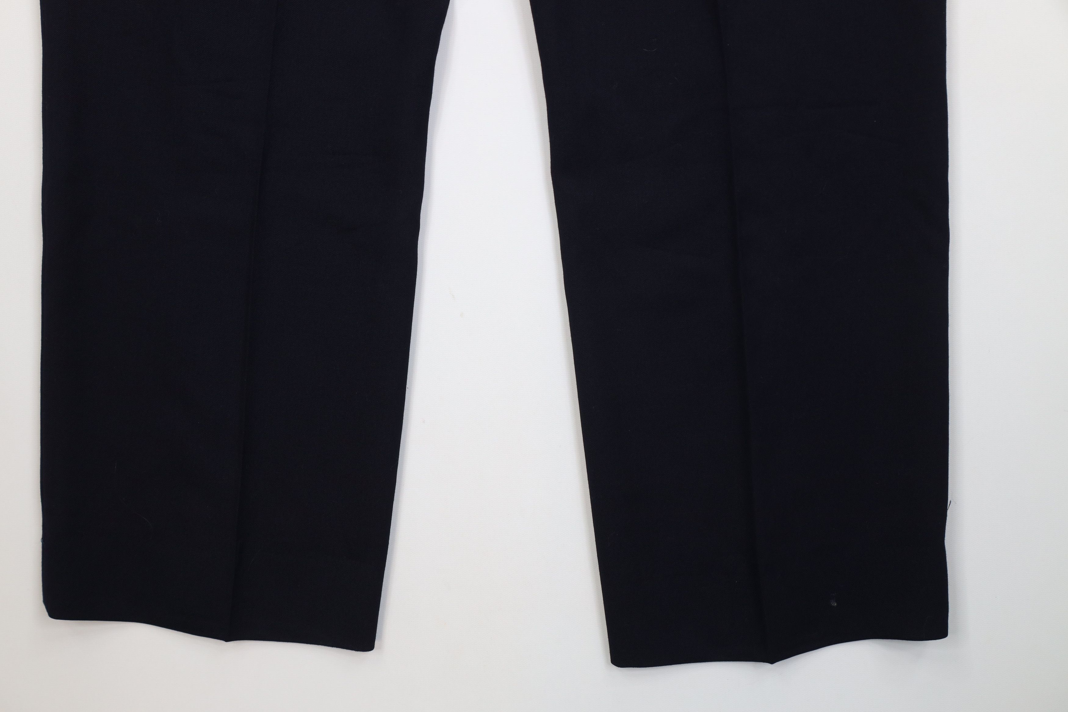 Vintage Vintage 70s Streetwear Knit Wide Leg Chino Pants Navy Blue Size US 42 / EU 58 - 12 Thumbnail