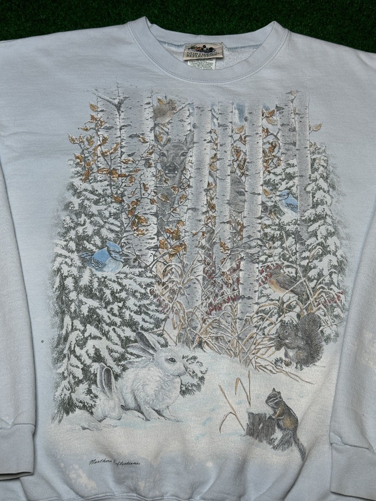 Northern Reflections × Vintage Vtg Northern Reflection Winter Forest Christmas Sweatshirt Size M / US 6-8 / IT 42-44 - 2 Thumbnail