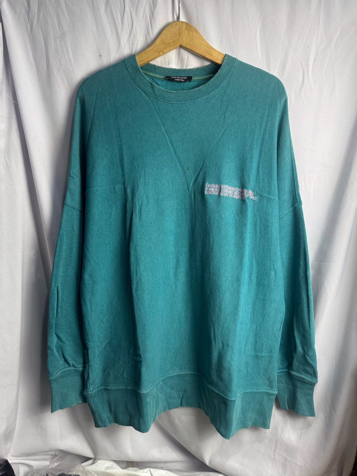 Calvin Klein 205W39NYC Calvin klein Raf Simons SS18 Sweatshirt Oversize Size US XL / EU 56 / 4 - 4 Thumbnail