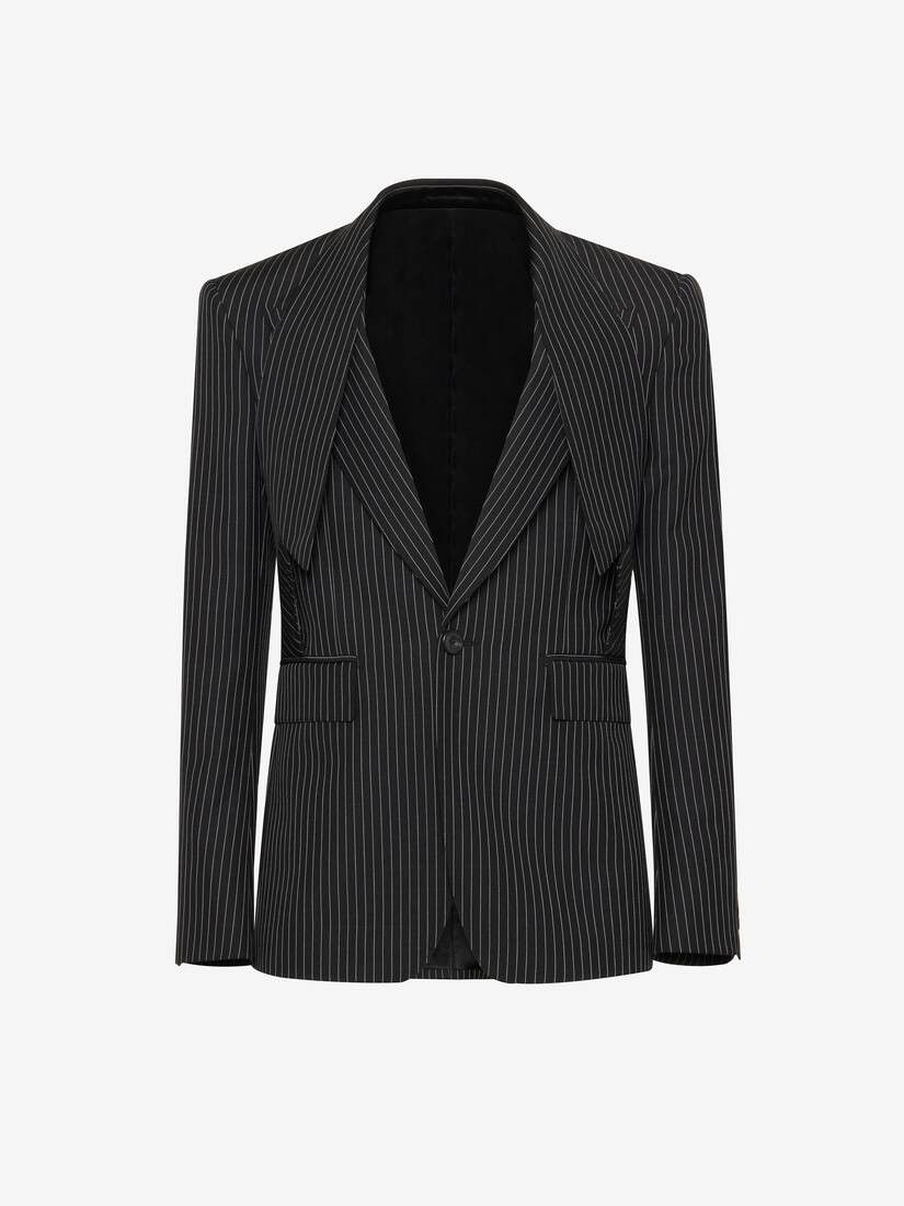 Alexander McQueen o1w1db10925 Reverse Lapel Single-Breasted Jacket in Black Size US M / EU 48-50 / 2 - 1 Thumbnail