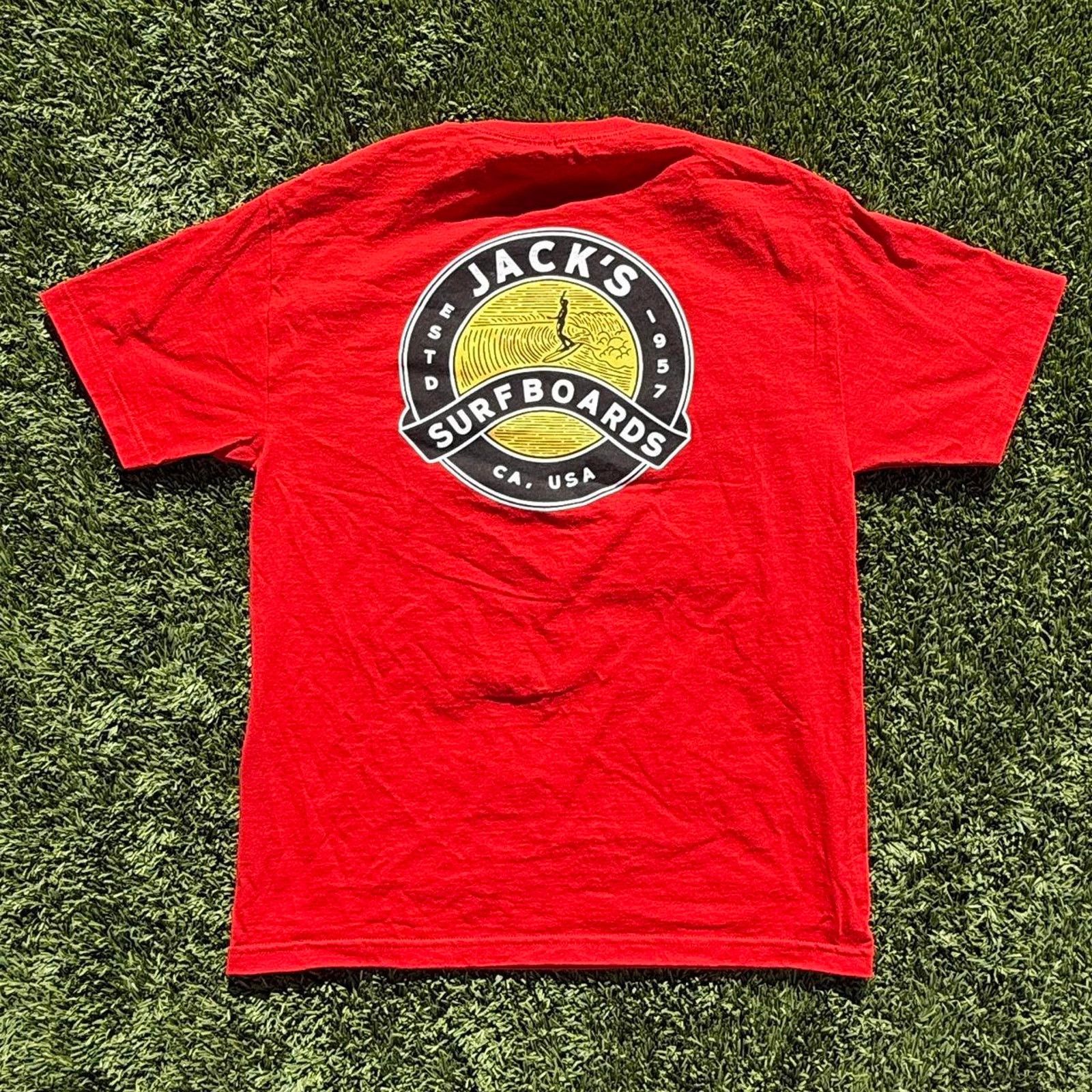 Hanes Jacks Surfboards Red Vintage Tee Size Men's L Size US L / EU 52-54 / 3 - 3 Thumbnail