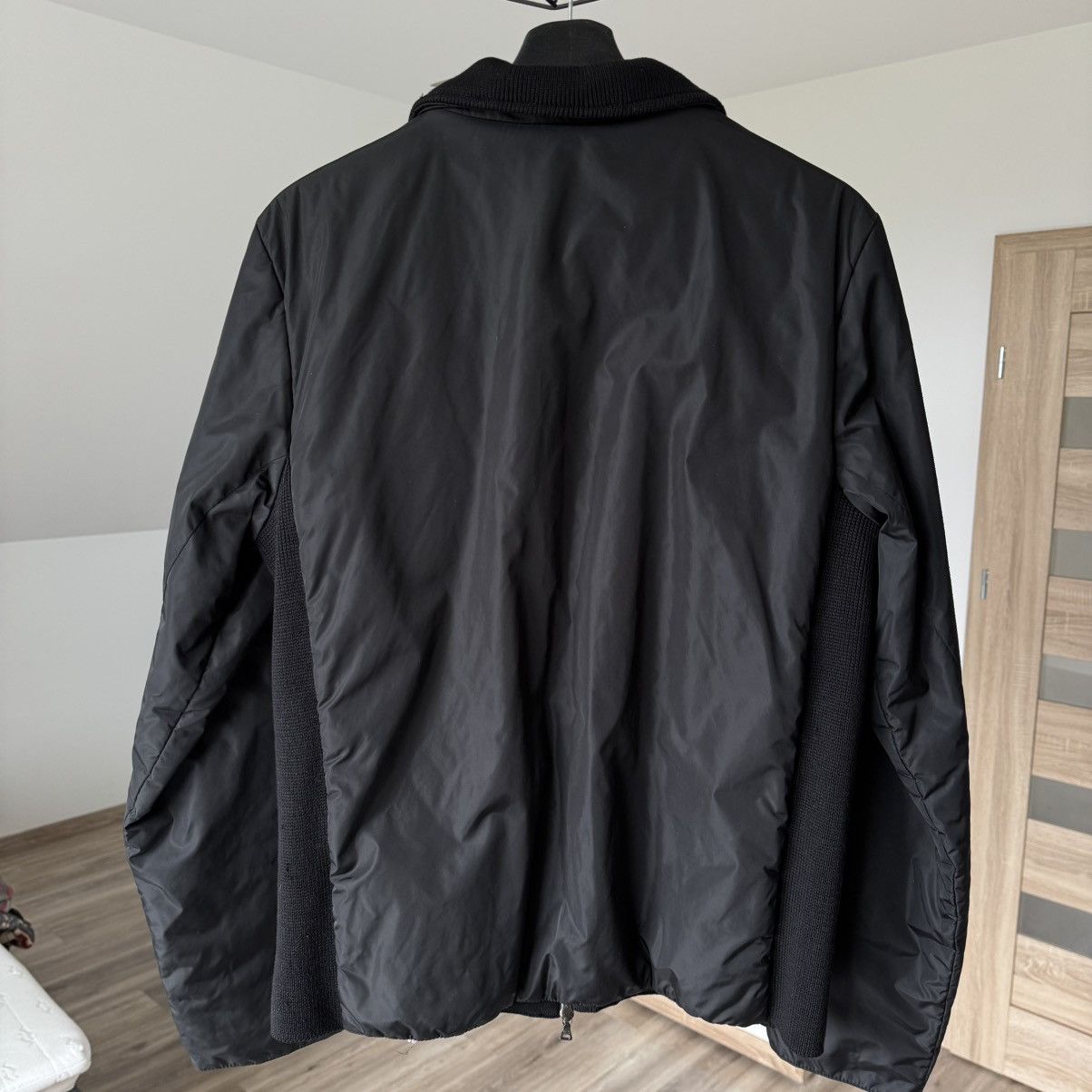 Prada Prada Black Nylon and Wool Jacket Made in Italy Bomber RARE Size US M / EU 48-50 / 2 - 5 Thumbnail