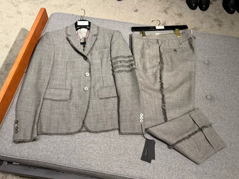 Thom Browne Thom Browne Size 2 Show-style wool-edged trousers 2503-Ne Size US 30 / EU 46 - 7 Thumbnail