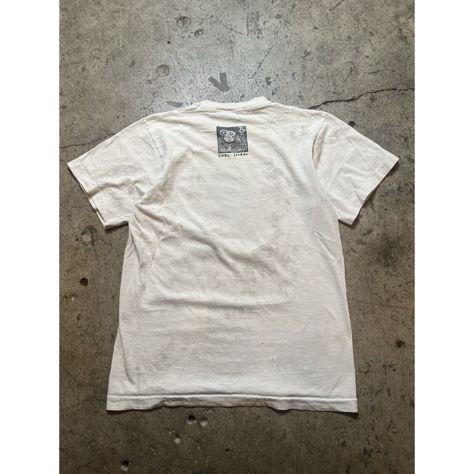 Fruit Of The Loom Vintage 1989 Coporate Heads Carl Smool White T-Shirt Size US M / EU 48-50 / 2 - 2 Thumbnail
