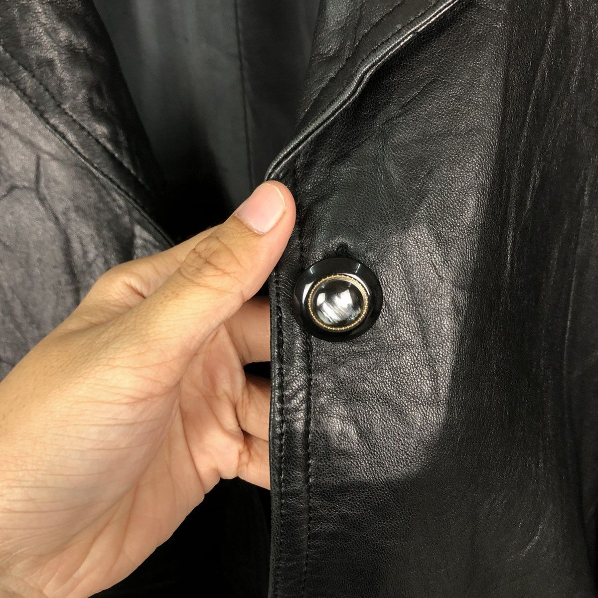 Japanese Brand 🔥VINTAGE GENUINE LEATHER JACKET JAPAN INSPIRE RICK OWENS Size US M / EU 48-50 / 2 - 12 Thumbnail