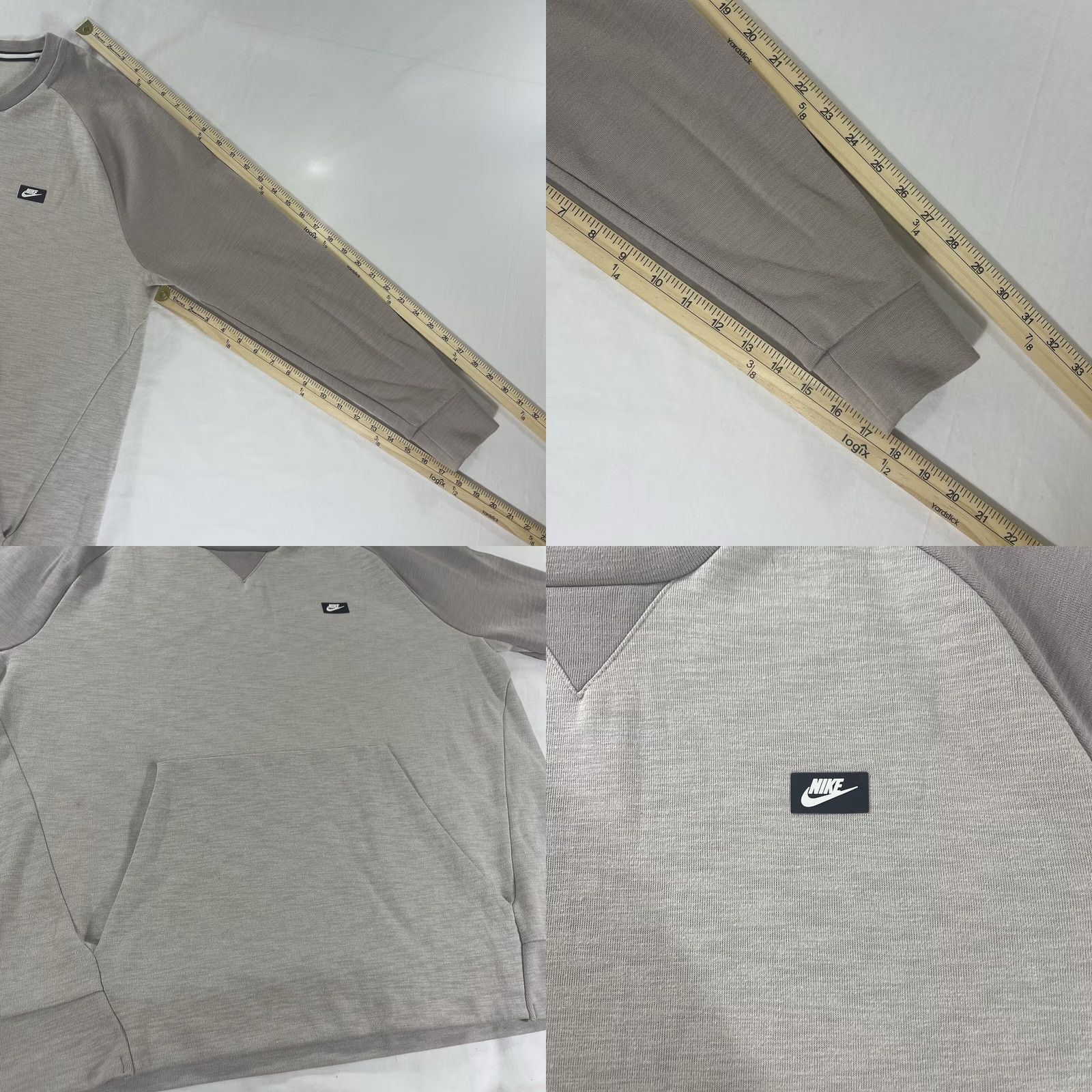 Nike Nike Men's XL Sweatshirt Nike Sportswear Crewneck Pullover Beige Desert Sand Heather/Pumice 928465-008 Size US XL / EU 56 / 4 - 8 Thumbnail