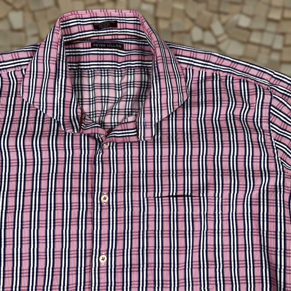 Peter Millar VINTAGE Peter Millar Shirt Adult 2XL XXL Pink Plaid Button-Up Designer Shirt Mens Pink Plaid Button-Down Long Sleeve Size US XXL / EU 58 / 5 - 1 Thumbnail
