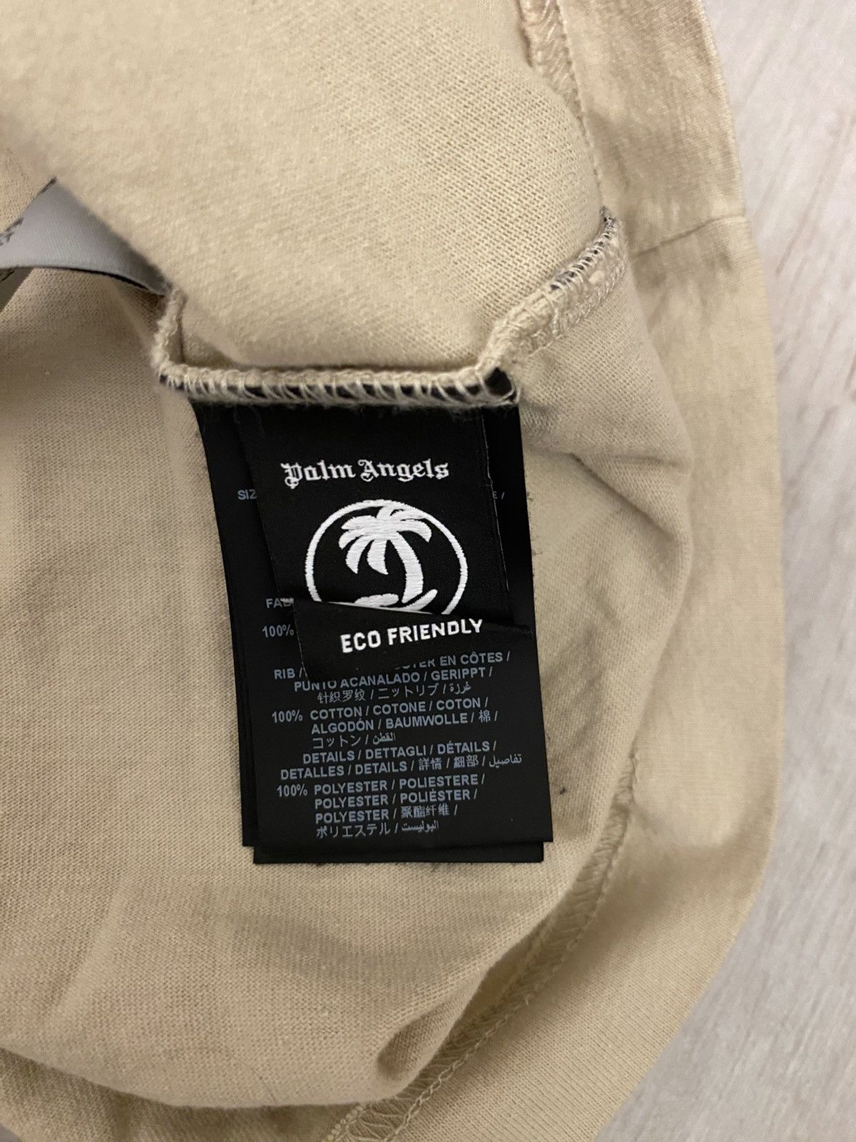 Palm Angels Palm Angels I Love LA Beige Oversized Tee Shirt Size S / US 4 / IT 40 - 5 Thumbnail