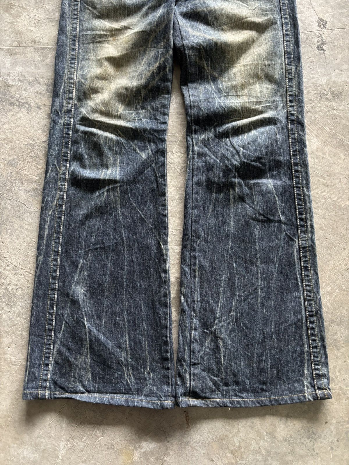 Japanese Brand sick flare rusty et boite japanese denim punk grunge Size US 31 - 11 Thumbnail