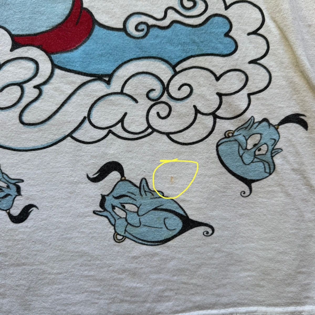 Disney × Vintage Vintage 80’s - 90’s Aladdin The Genie AOP Graphic T-shirt Size US S / EU 44-46 / 1 - 10 Thumbnail