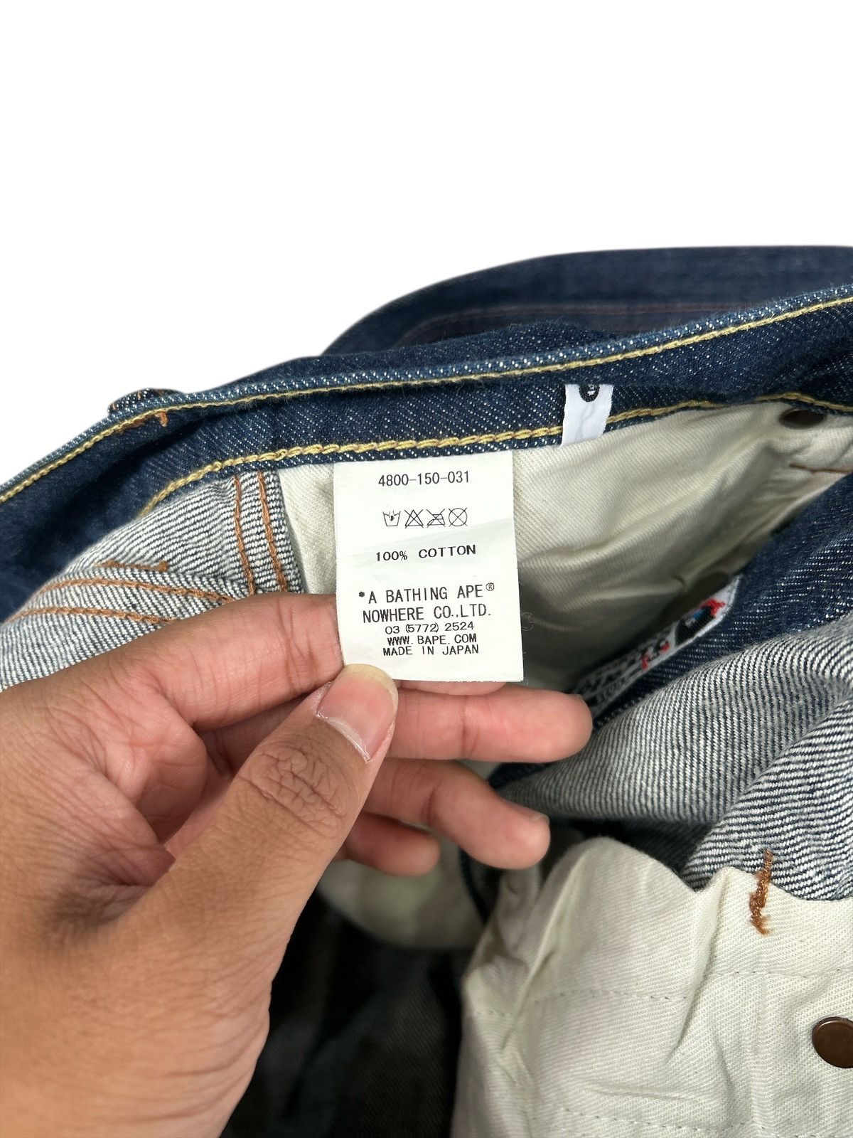 Bape BAPE Pirate Ape Embroidered Denim Jeans ( Made in Japan) Size US 35 - 5 Thumbnail