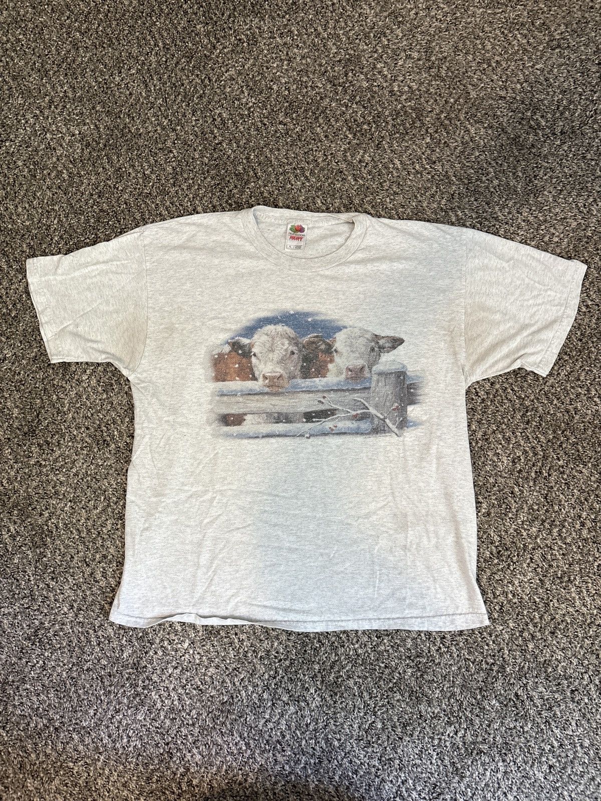 Fruit Of The Loom 90s Fruit of the Loom Cattle Tee Size US XL / EU 56 / 4 - 2 Thumbnail