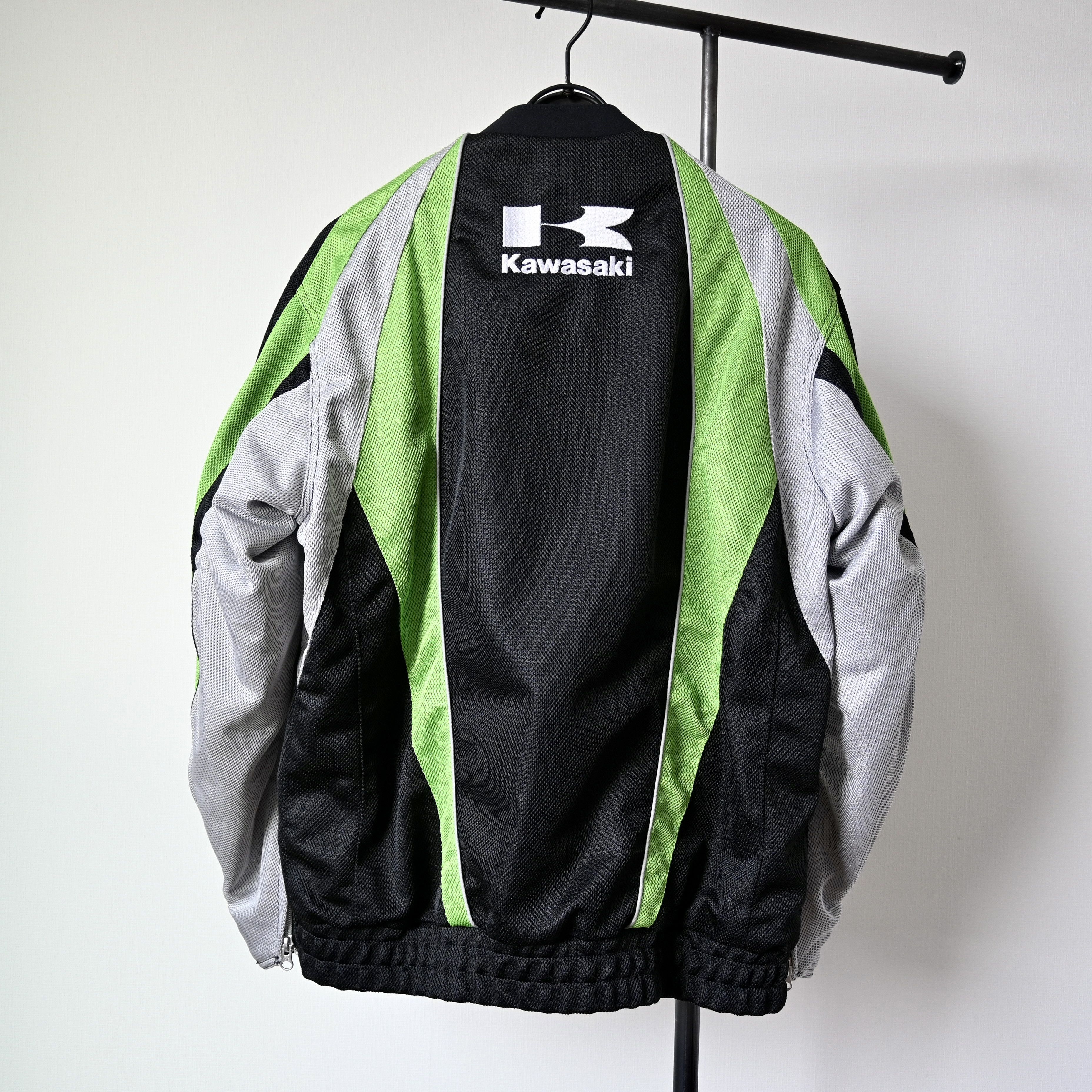 Vintage 2000s KUSHITANI x KAWASAKI mesh riding jacket Size US L / EU 52-54 / 3 - 2 Thumbnail