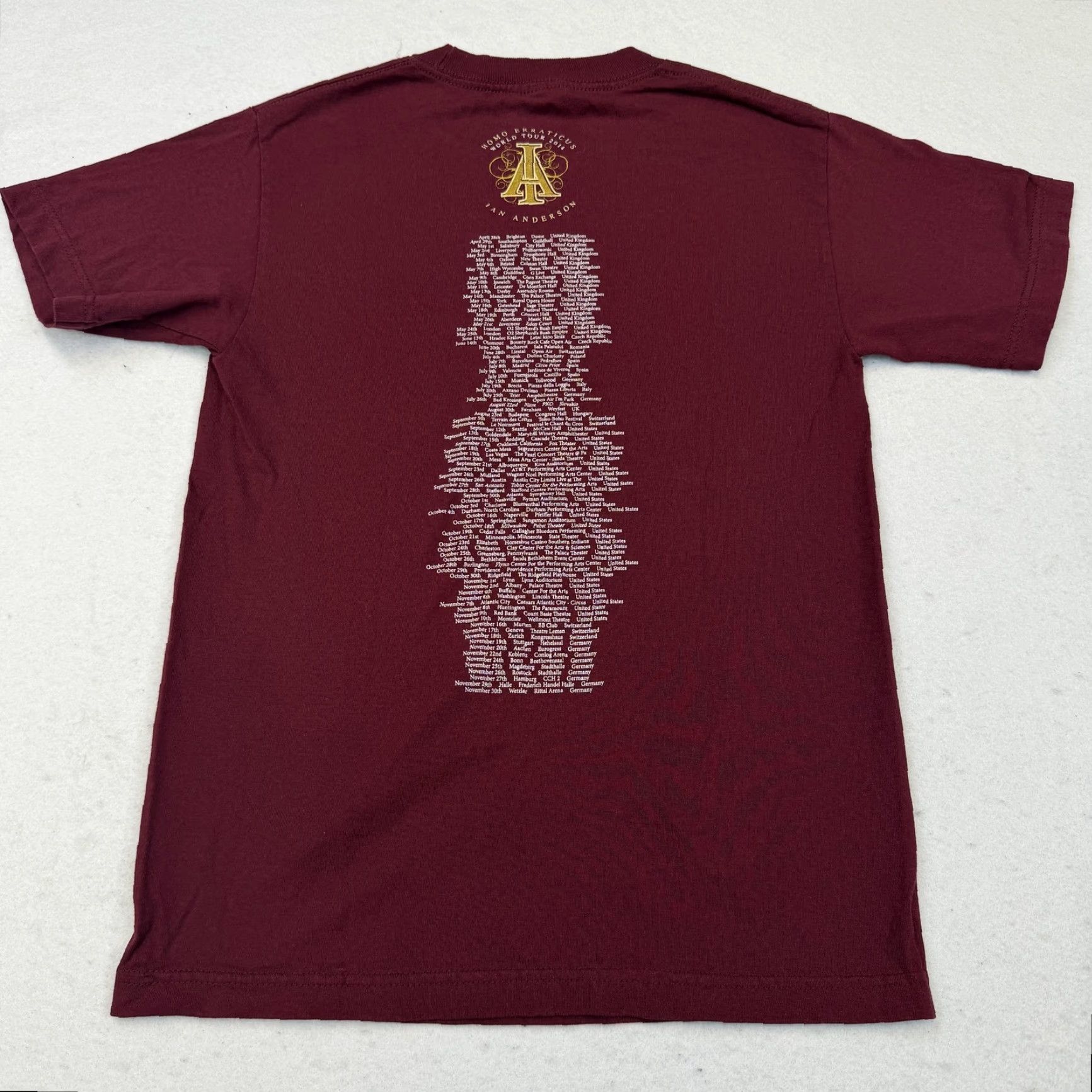 Vintage Jethro Tull Shirt Mens Small Red Tour 2014 Graphic Band Tee Size US S / EU 44-46 / 1 - 6 Thumbnail