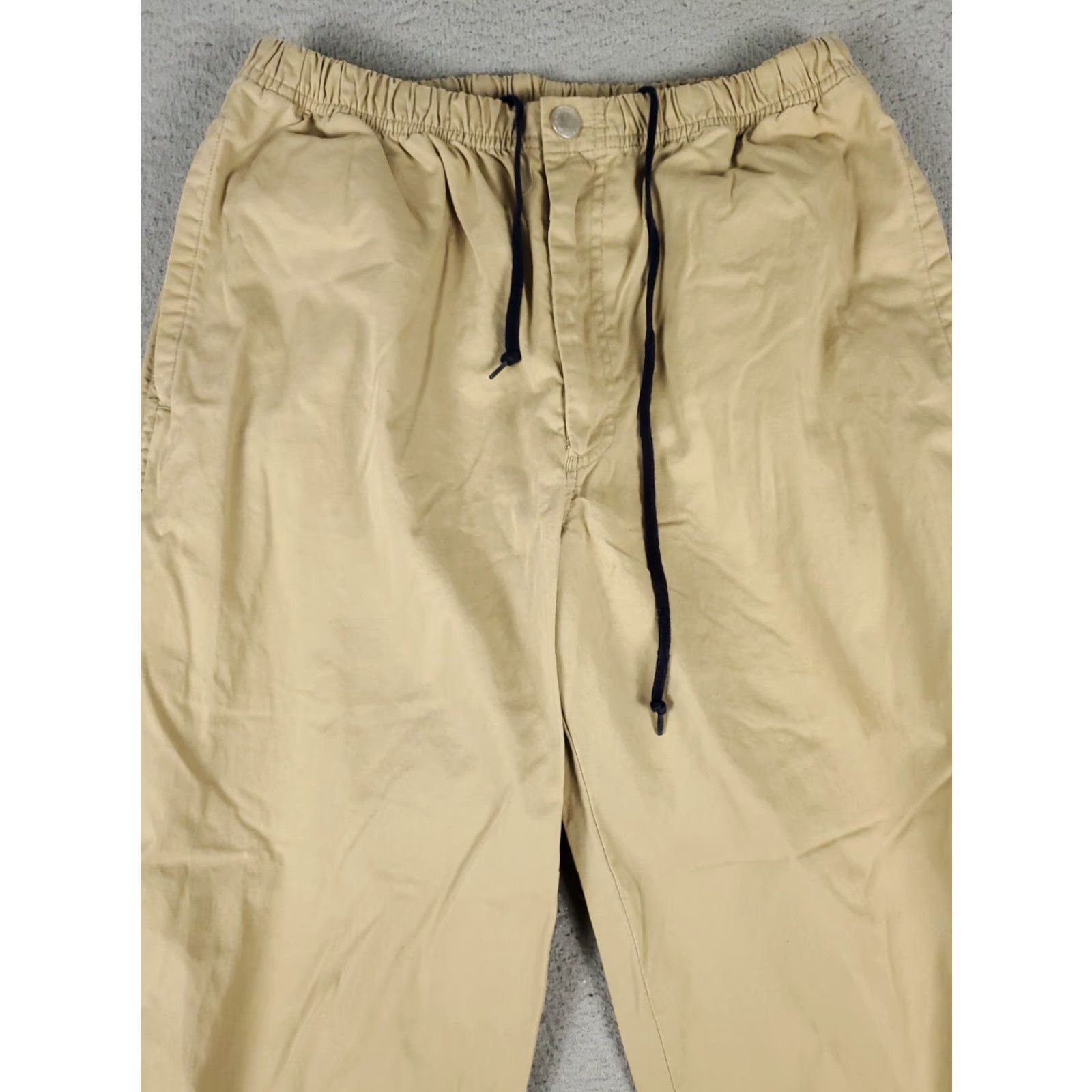 Nautica Nautica Chino Pants Mens Medium Beige Stretch Waist Comfort Trousers 30in Inseam Regular Fit Size US 31 - 2 Thumbnail