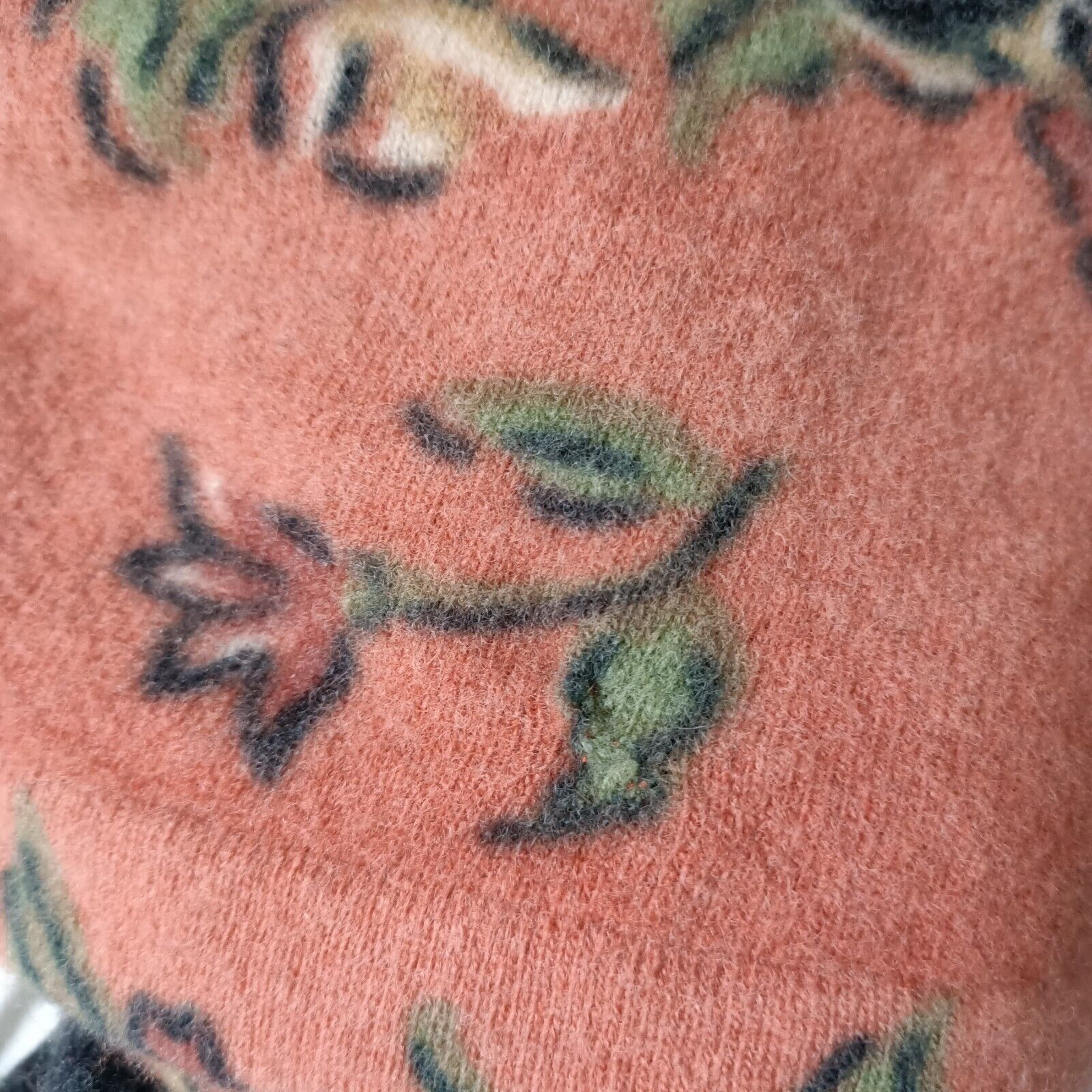 Other Vintage 80s 90s Sweater Orange Floral Striped Lambswool Size M / US 6-8 / IT 42-44 - 11 Thumbnail