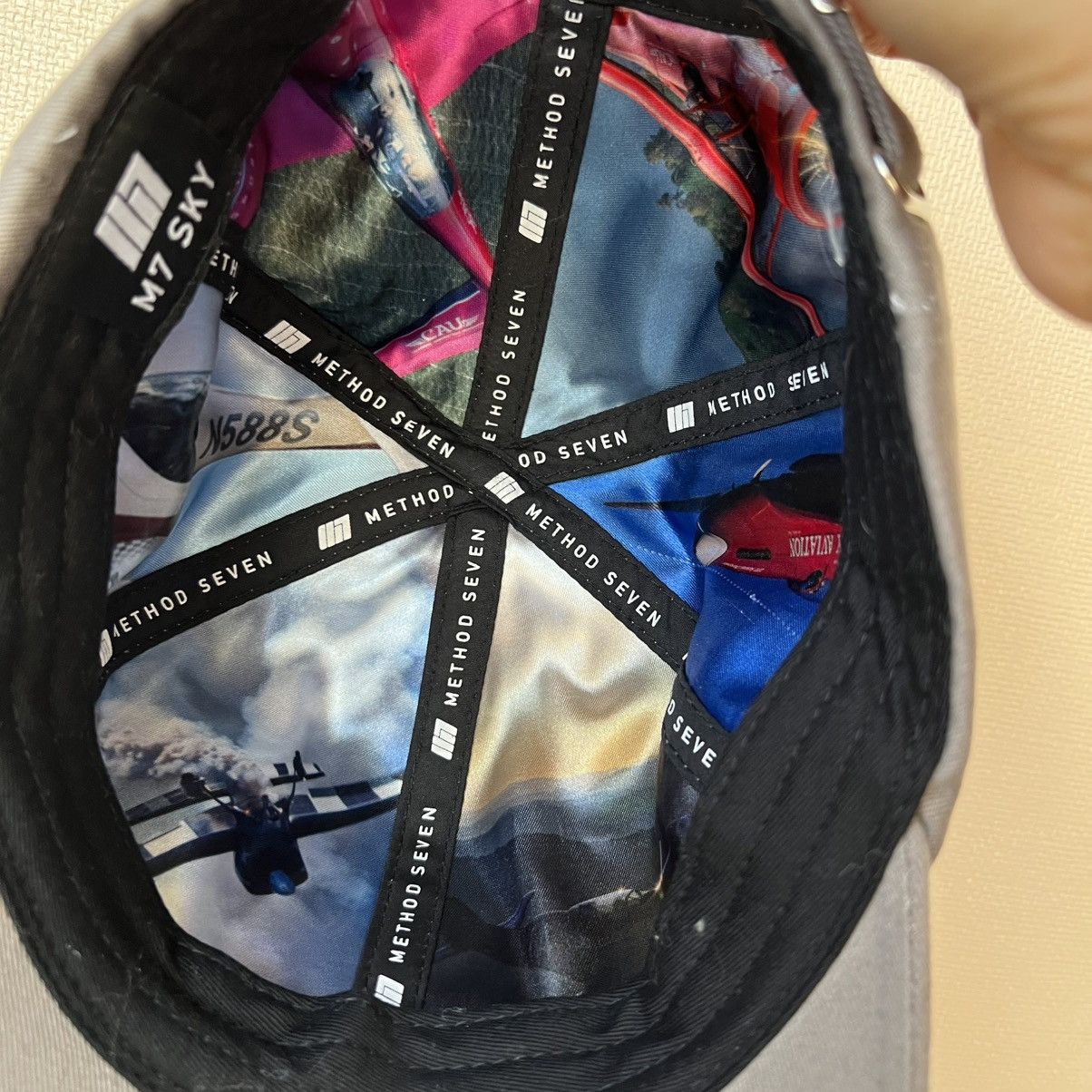 Other Method Seven Sky Aviatrix Hat M7 Logo Cotton Exterior Satin Size ONE SIZE - 9 Thumbnail