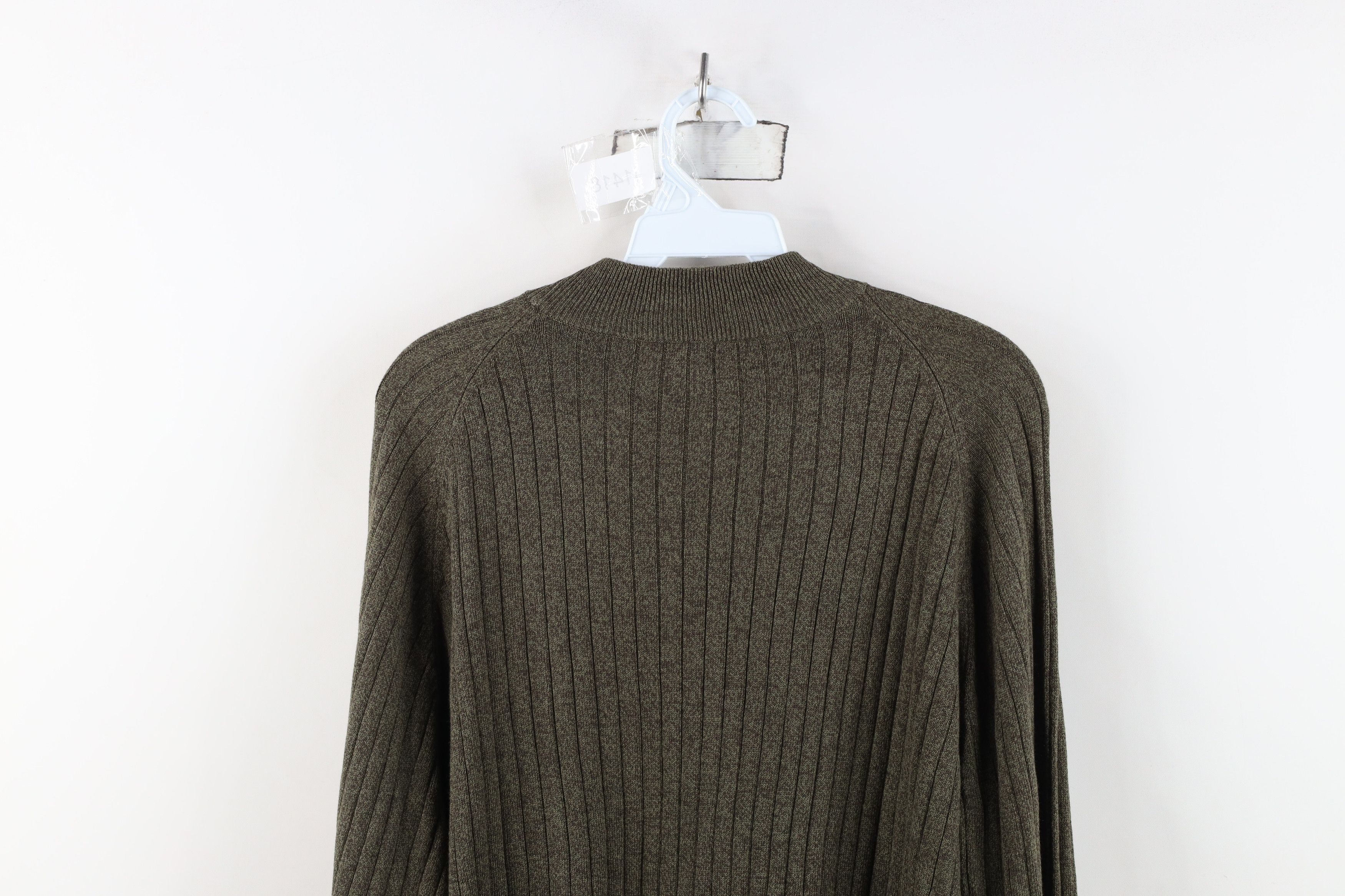 Vintage Vintage 90s Y2K Streetwear Ribbed Knit Mock Neck Sweater Size US XL / EU 56 / 4 - 10 Thumbnail