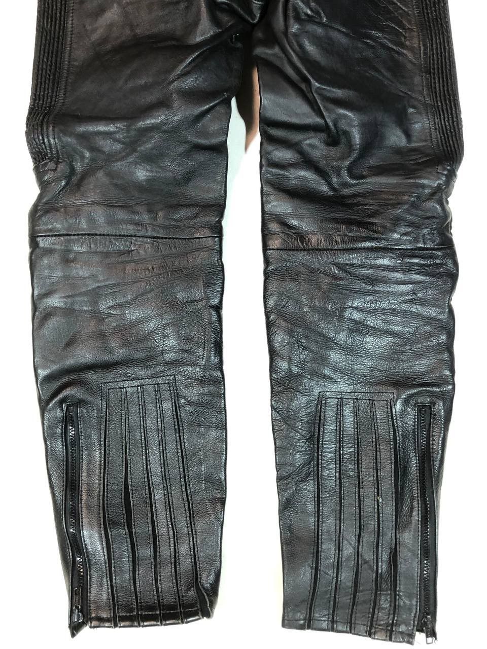 Genuine Leather × Vintage Vintage Rare Leather Moto Biker Leather Pants Size US 32 / EU 48 - 7 Thumbnail