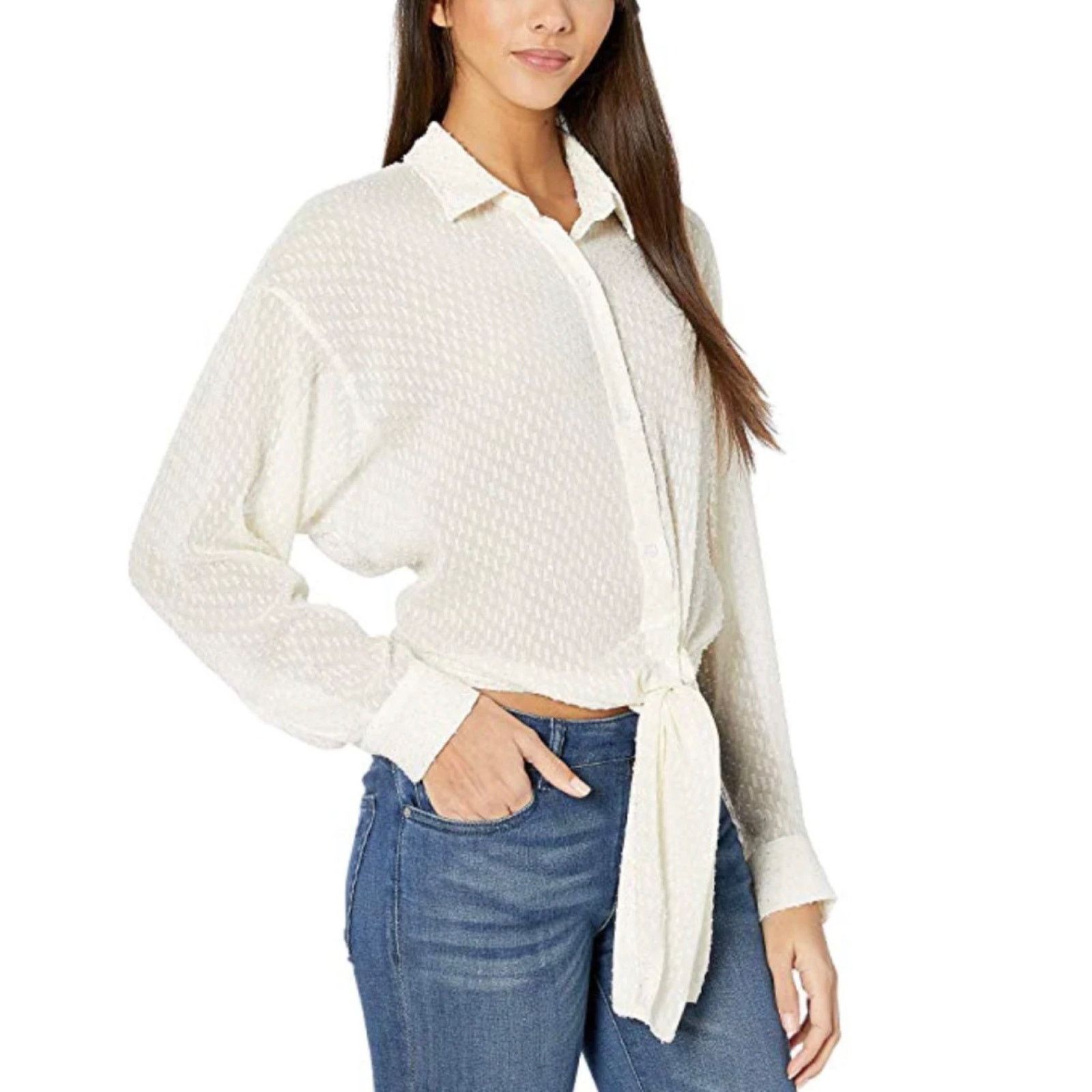 Anthropologie Anthropologie Bishop & Young Harper Tie Waist Blouse Small Size S / US 4 / IT 40 - 1 Thumbnail