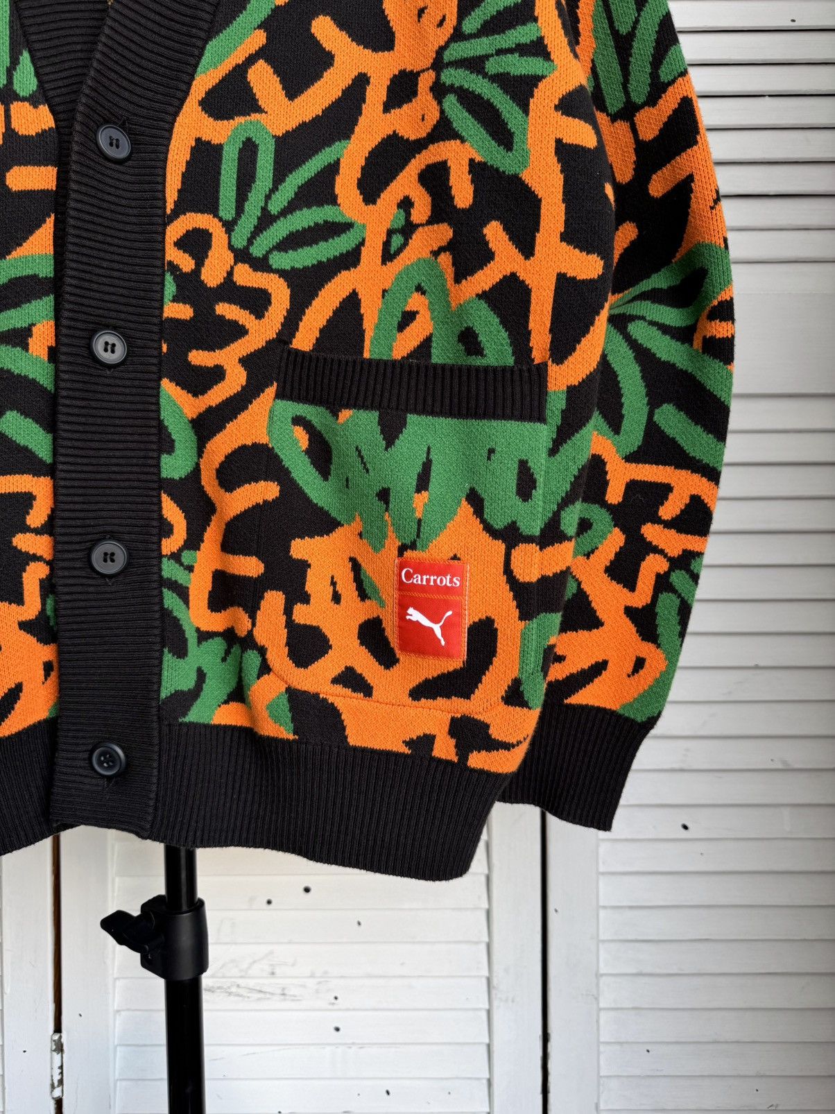 Carrots by Anwar Carrots Puma x Carrots Cardigan Knit Sweater Graphic Orange Pattern Size US M / EU 48-50 / 2 - 7 Thumbnail