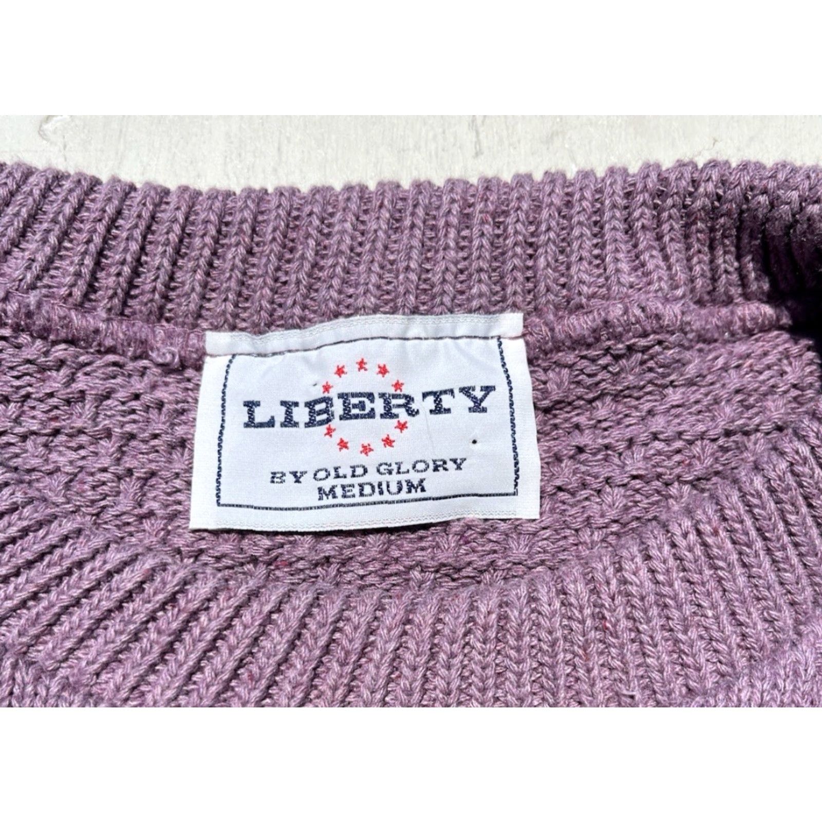 Vintage VINTAGE Liberty Sweater Purple Tight Knit L Women Embroidery USA Grandmacore Size L / US 10 / IT 46 - 3 Thumbnail