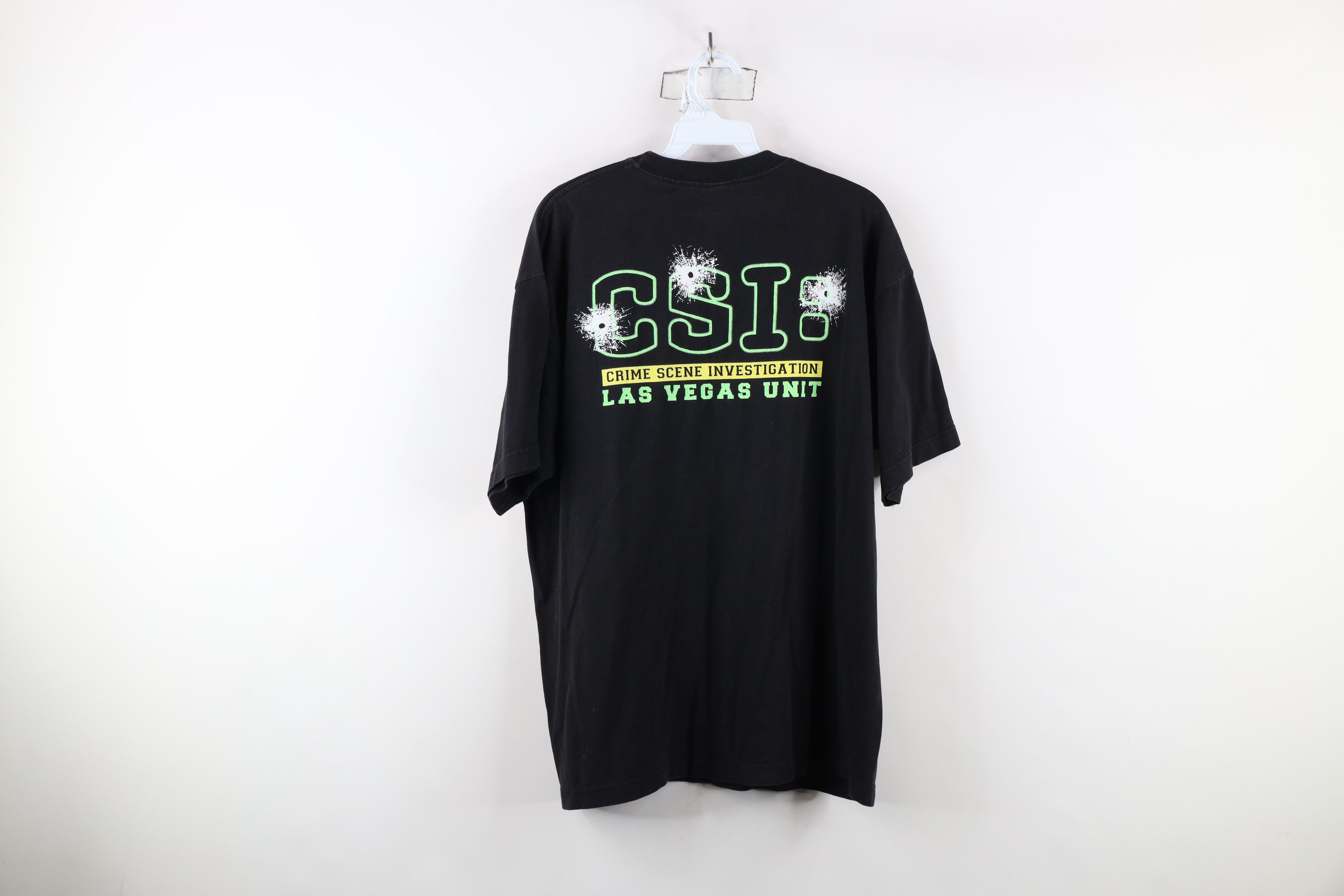 Vintage Vintage 90s Spell CSI Las Vegas Crime Scene T-Shirt Black Size US L / EU 52-54 / 3 - 11 Thumbnail