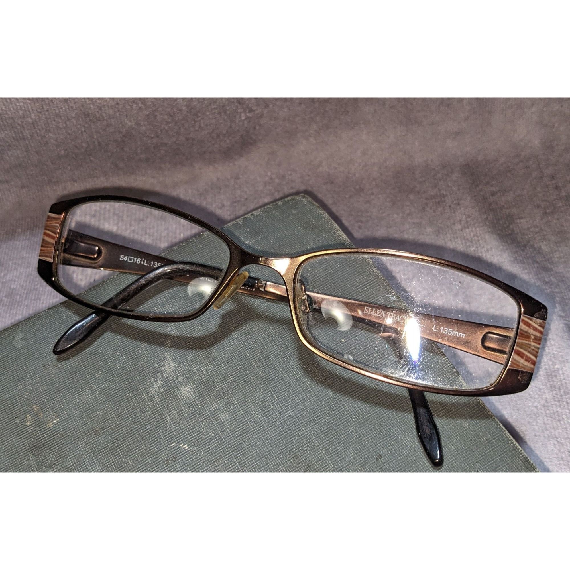 Ellen Tracy Ellen Tracy Grenada Brown Rectangular Eyeglass Frames Size ONE SIZE - 2 Thumbnail