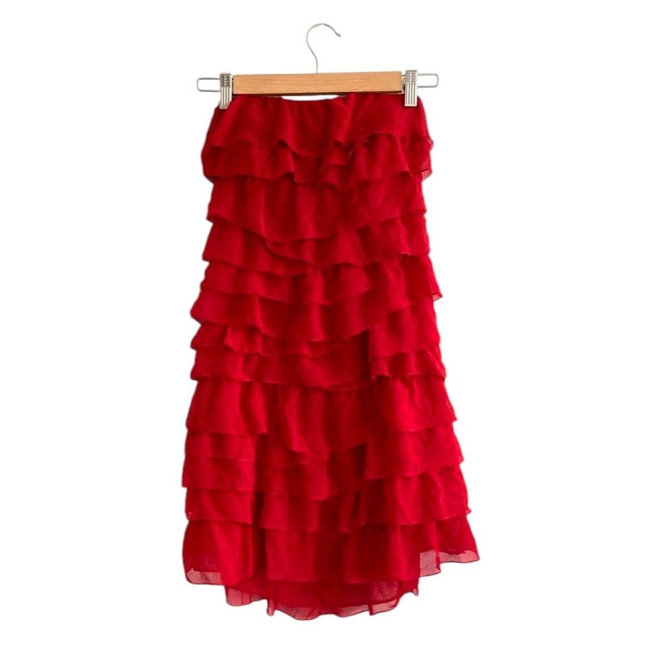 Guess VINTAGE GUESS MINI DRESS RUFFLED WOMENS SIZE 3 RED Size XS / US 0-2 / IT 36-38 - 1 Thumbnail
