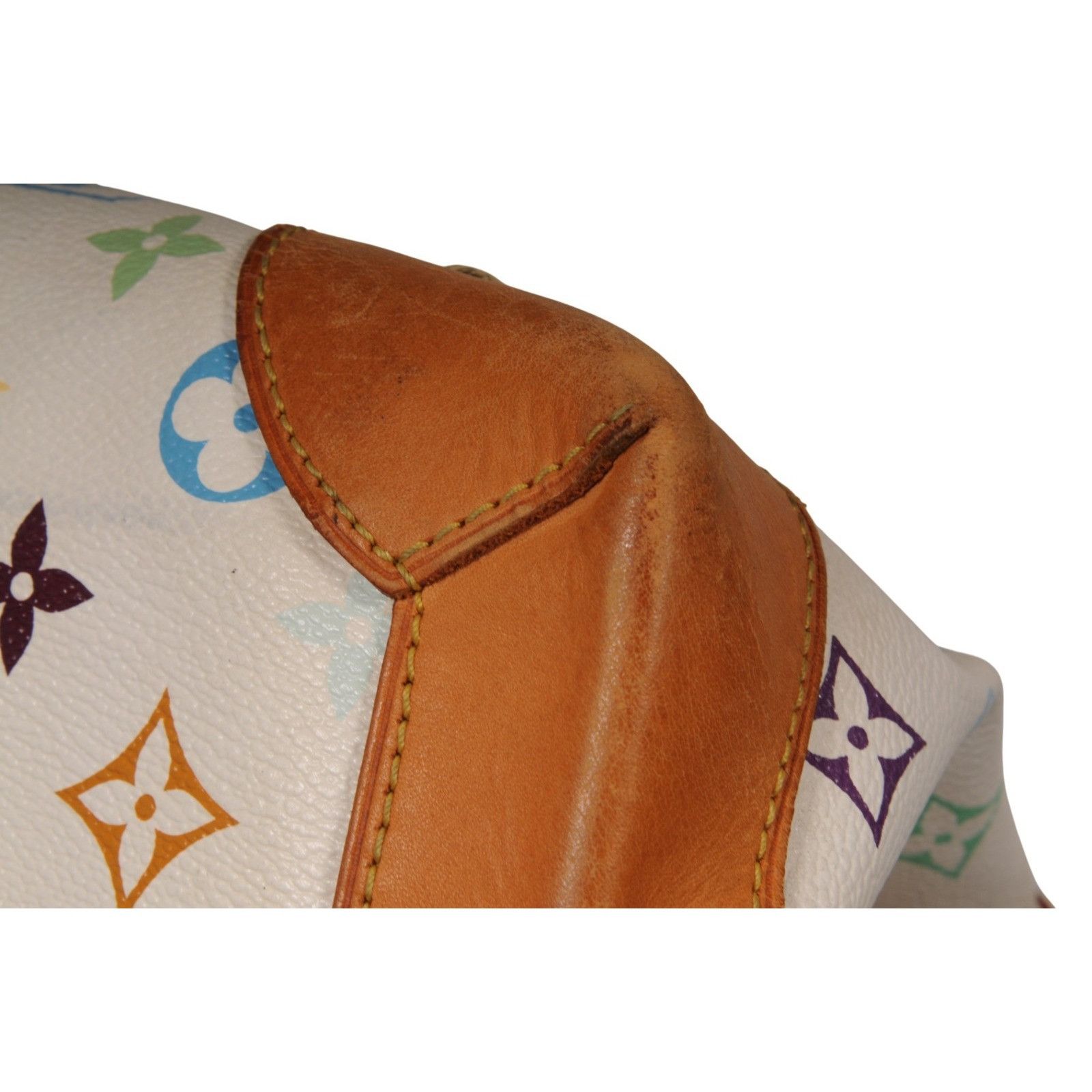 Louis Vuitton Ursula Shoulder Bag White Multicolor Takashi Murakami Size ONE SIZE - 10 Thumbnail