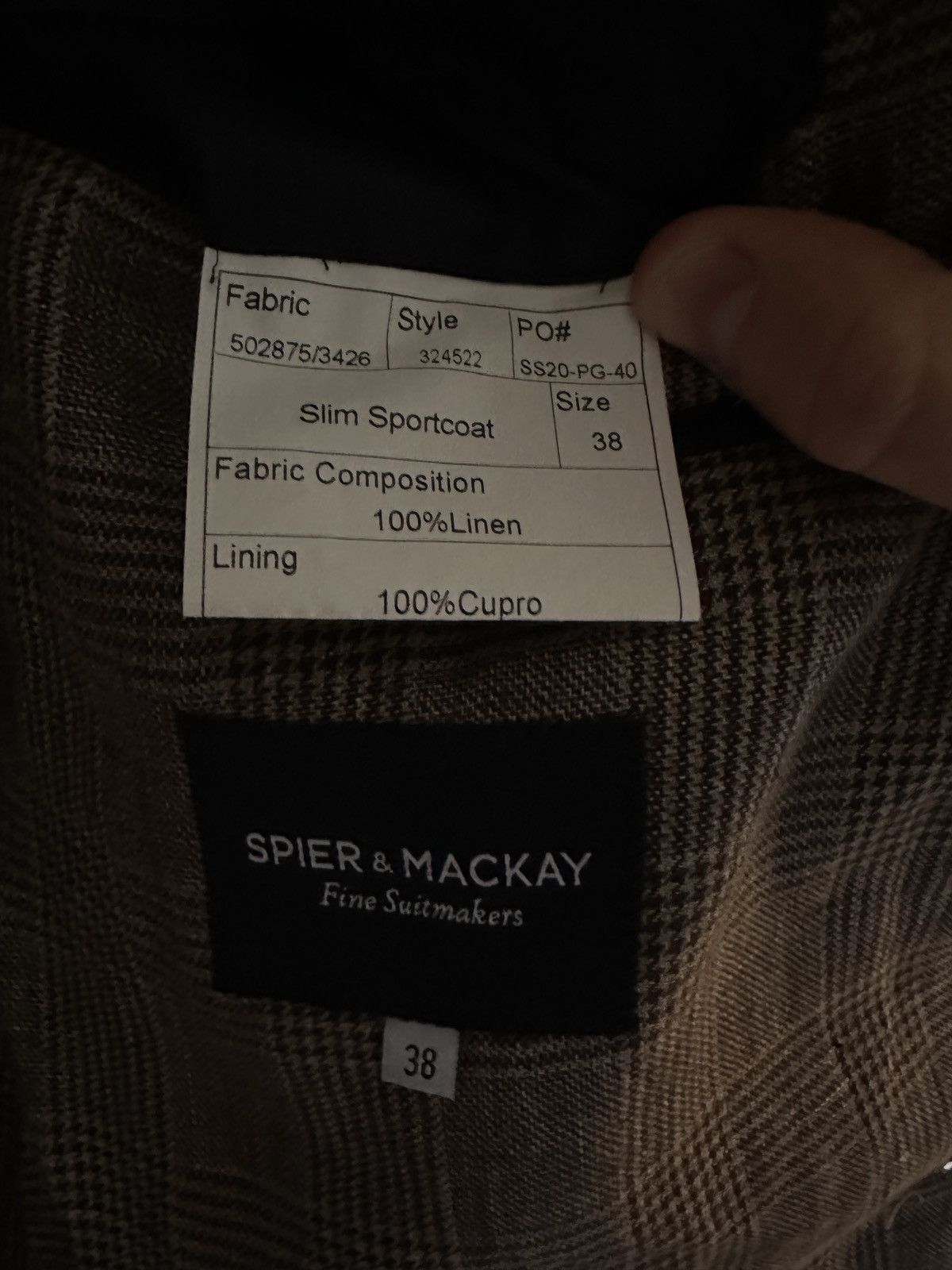 Spier & Mackay Spier & Mackay Brown Checked Slim Sportcoat 38R Size 38R - 4 Thumbnail