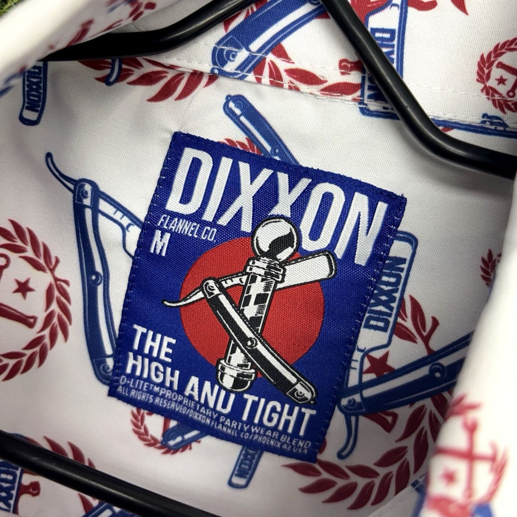 CO Dixxon Flannel Shirt Mens M White The High And Tight Barber Patriotic Party Limited? Size US M / EU 48-50 / 2 - 3 Thumbnail