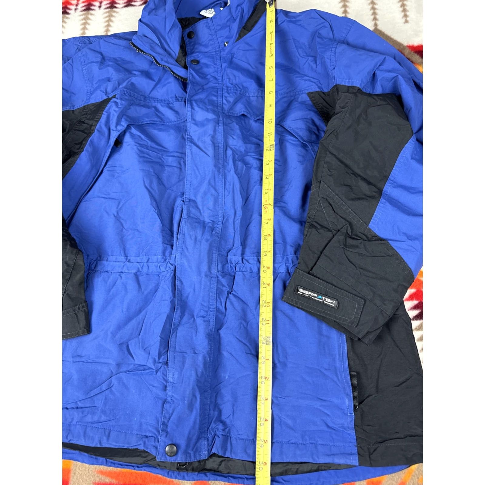Vintage Joe Outdoors Coat Mens XL Black & Blue Sierratek Parka Rain Jacket Size US XL / EU 56 / 4 - 3 Thumbnail