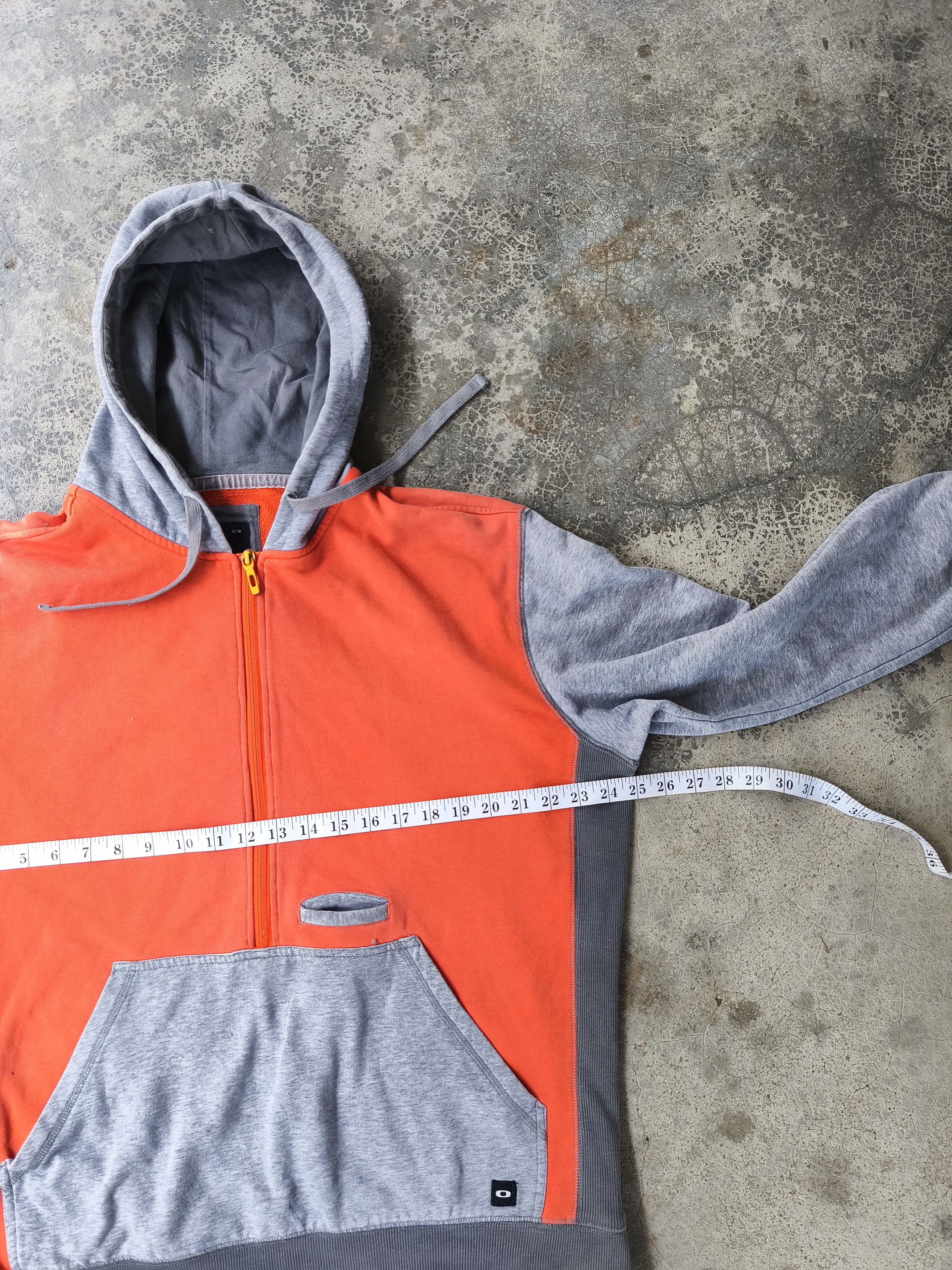 Oakley Oakley Colorblock Half Zip Hoodie Grey Orange Y2K Techwear Size US XL / EU 56 / 4 - 15 Thumbnail