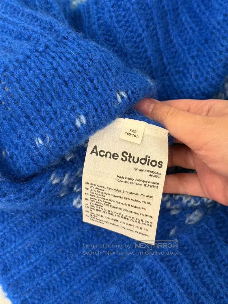 Acne Studios Acne Studios Pink-Blue Gradient V-Neck Sweater Size XXS / US 00 / IT 34 - 6 Thumbnail