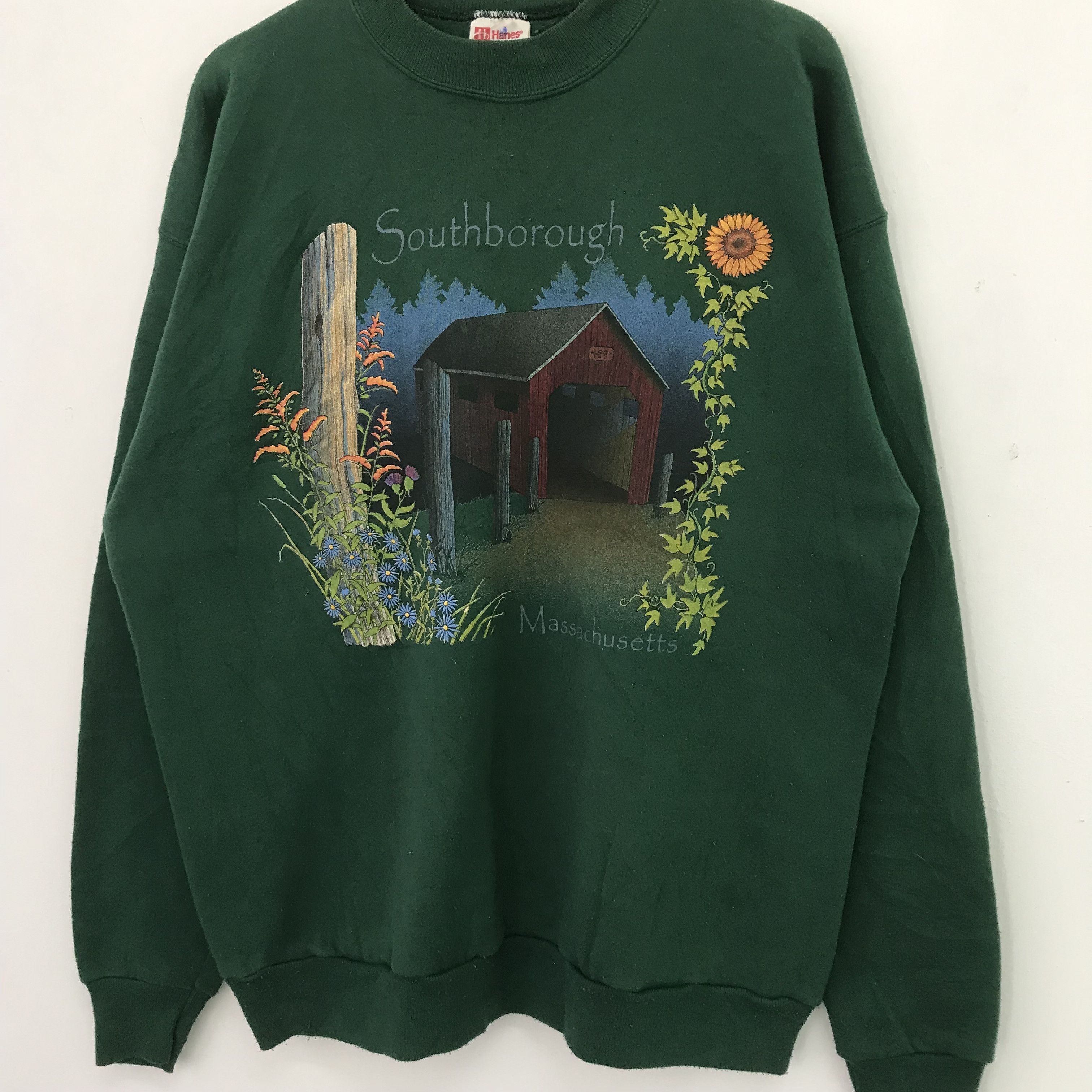 Hanes vintage hanes sweatshirt green - 616 Size US XL / EU 56 / 4 - 3 Thumbnail
