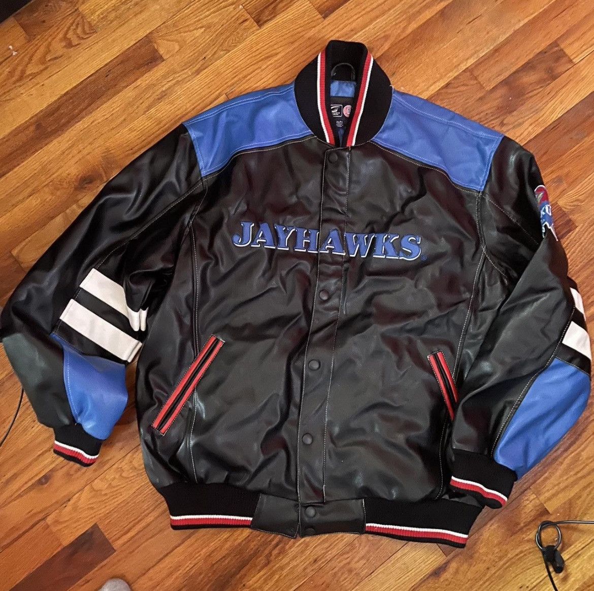 Other Kansas Jayhawk leather jacket Size US XL / EU 56 / 4 - 1 Thumbnail
